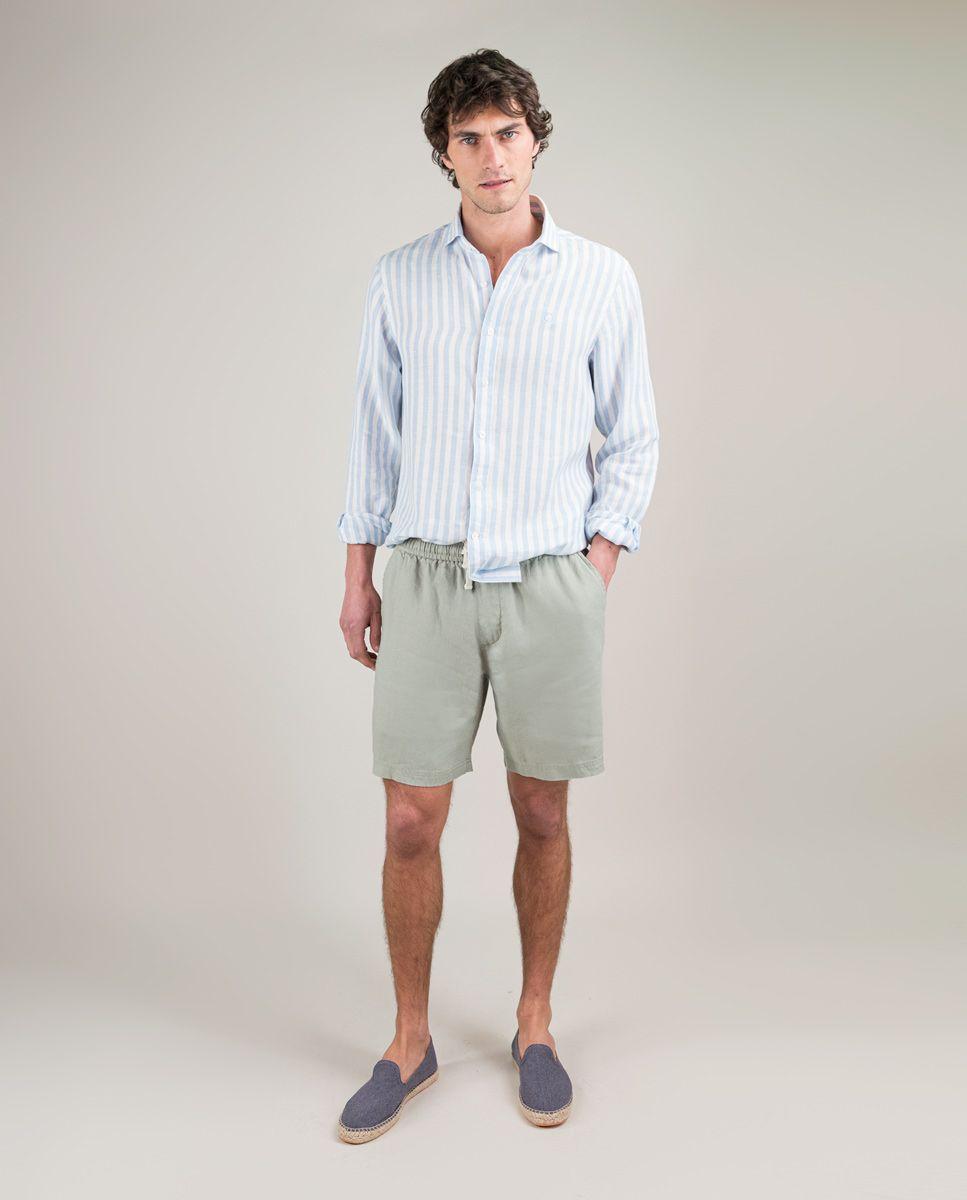 Camisa Lino Raya Kodak Celeste HOMBRE PV 25-1