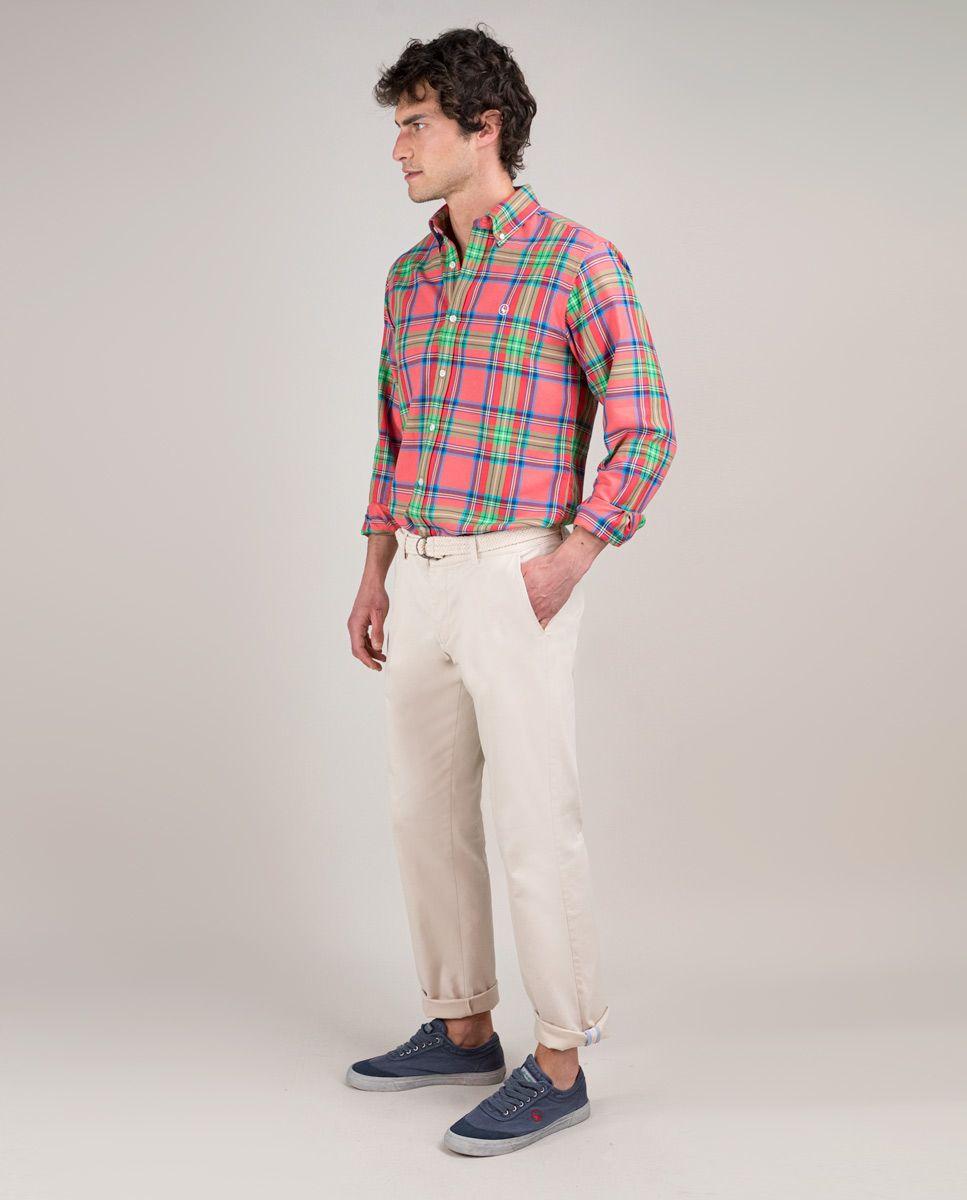 Camisa Tartán Coral HOMBRE PV 25-2