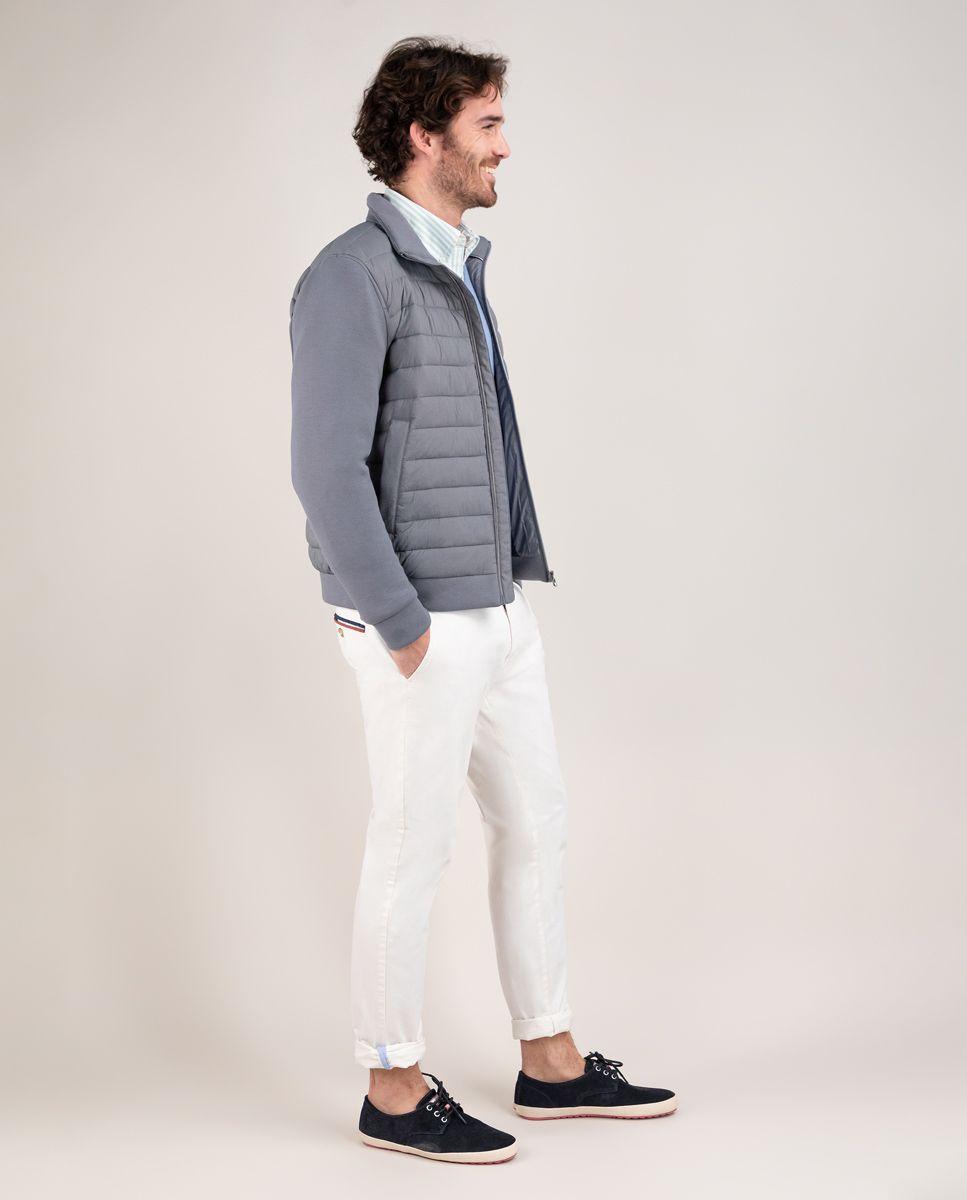 Cazadora Acolchada Mangas Punto Gris HOMBRE PV 25-2