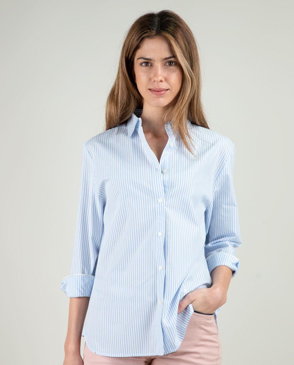 Camisa Popelín Yale Celeste MUJER PV 25-0