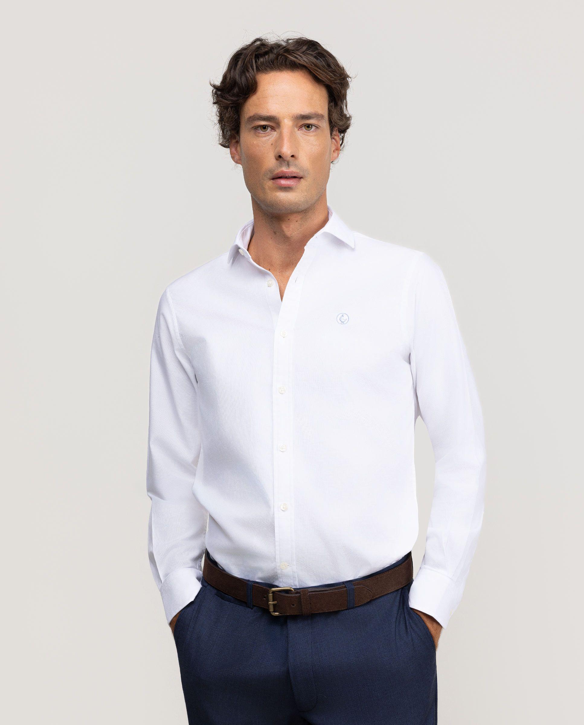 Camisa Royal Oxford Vestir Blanca HOMBRE OI 25-1