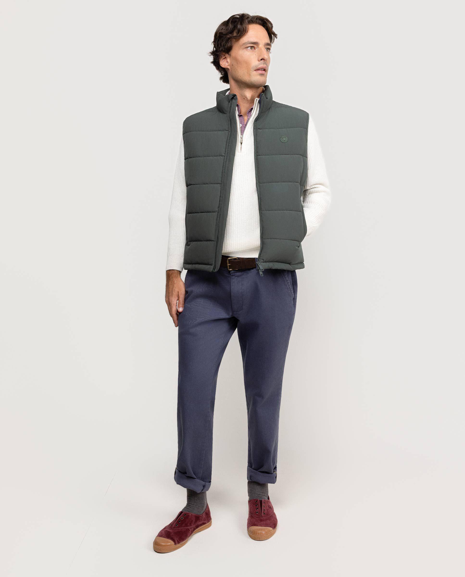 Chaleco Acolchado Grueso Verde HOMBRE OI 25-0