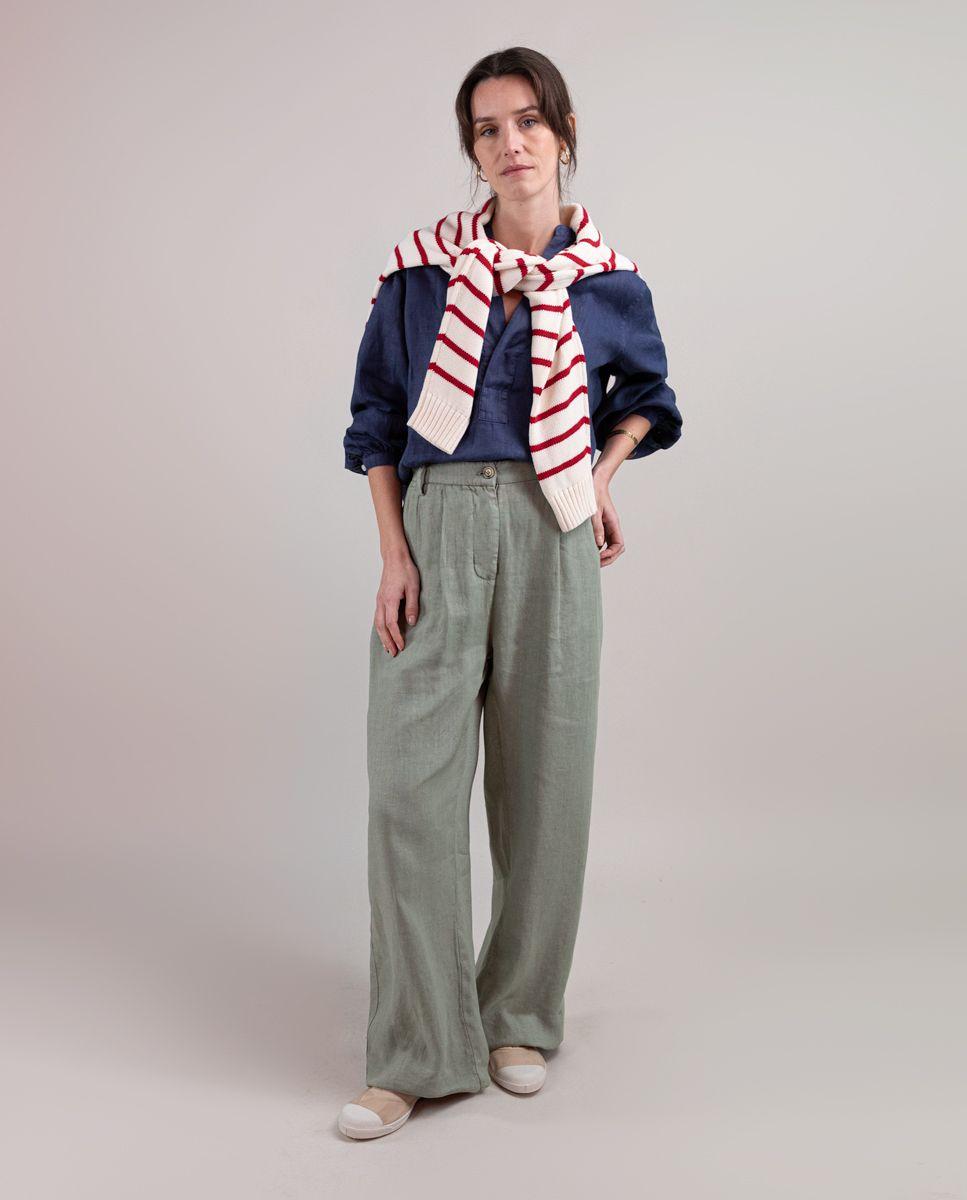 Camisa Polera Lino Marino MUJER PV 25-1