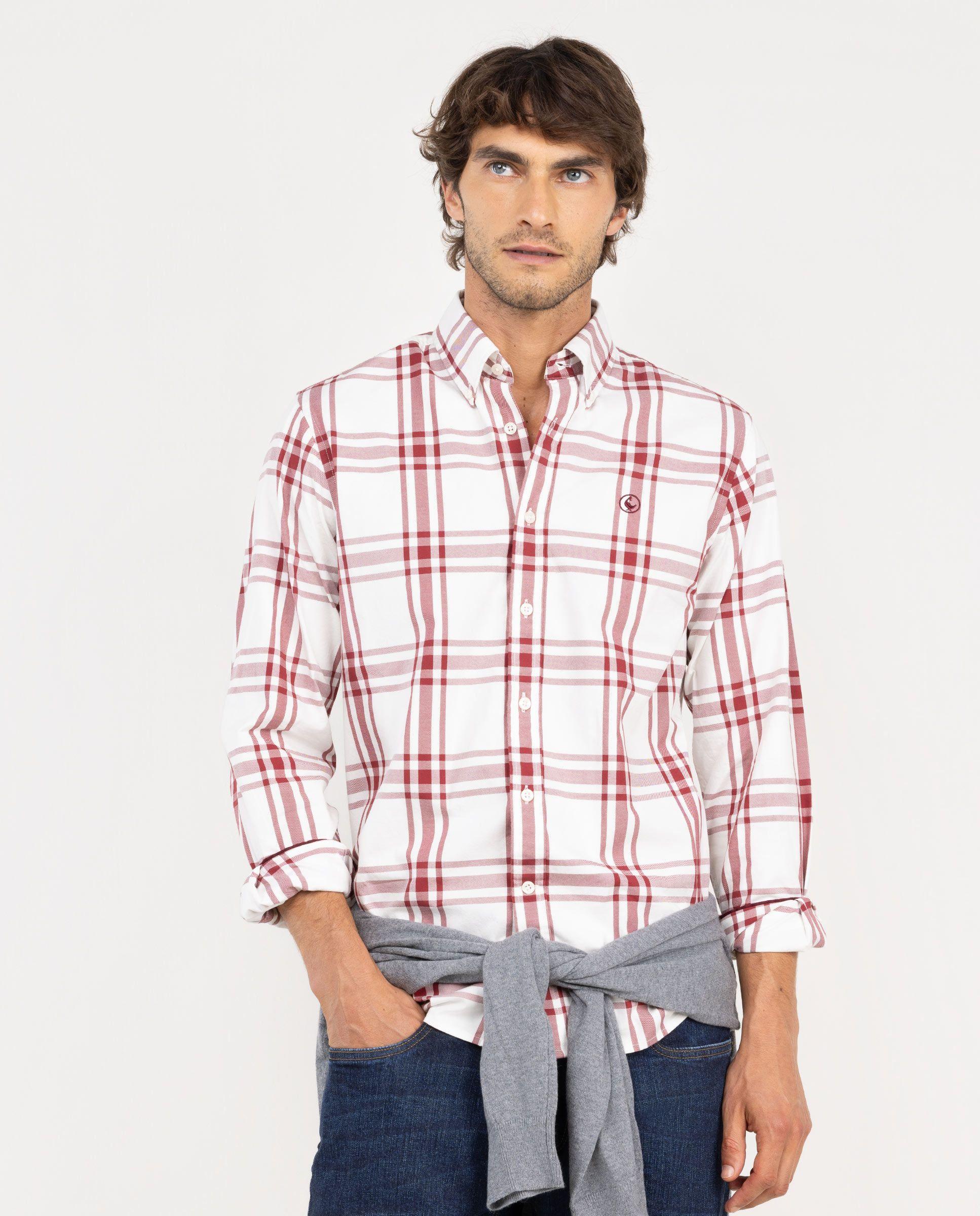 Camisa Cuadro Tartán Algodón Crudo HOMBRE OI 25-2