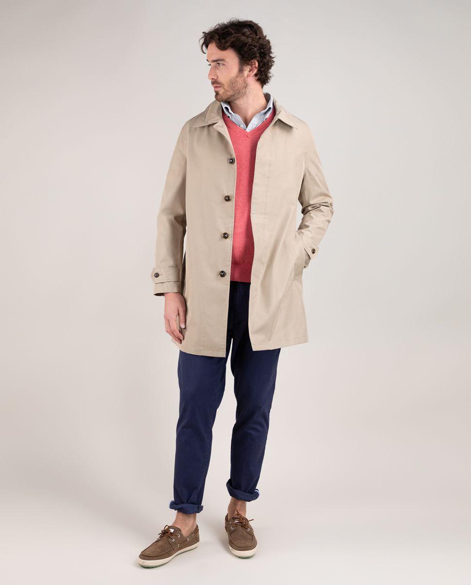 Gabardina Algodón Beige HOMBRE PV 25-2