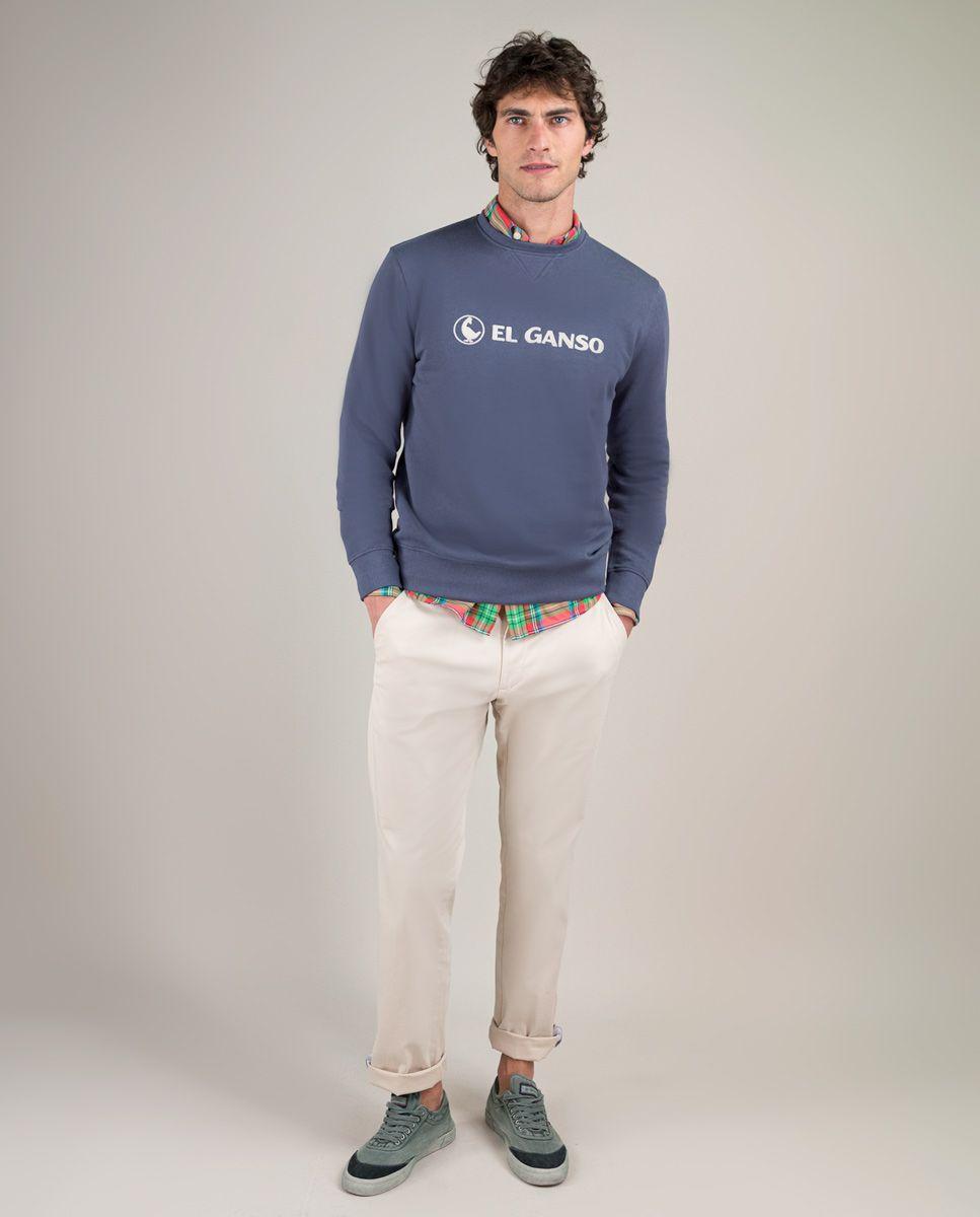 Sudadera Cuello Caja Bordado Marino HOMBRE PV 25-1