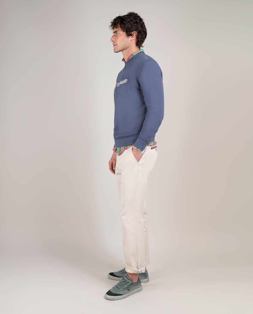 Sudadera Cuello Caja Bordado Marino HOMBRE PV 25-2