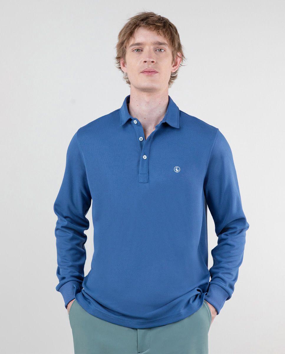 Polo Sepiia Manga Larga Azul-0
