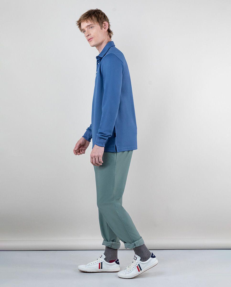 Polo Sepiia Manga Larga Azul-2