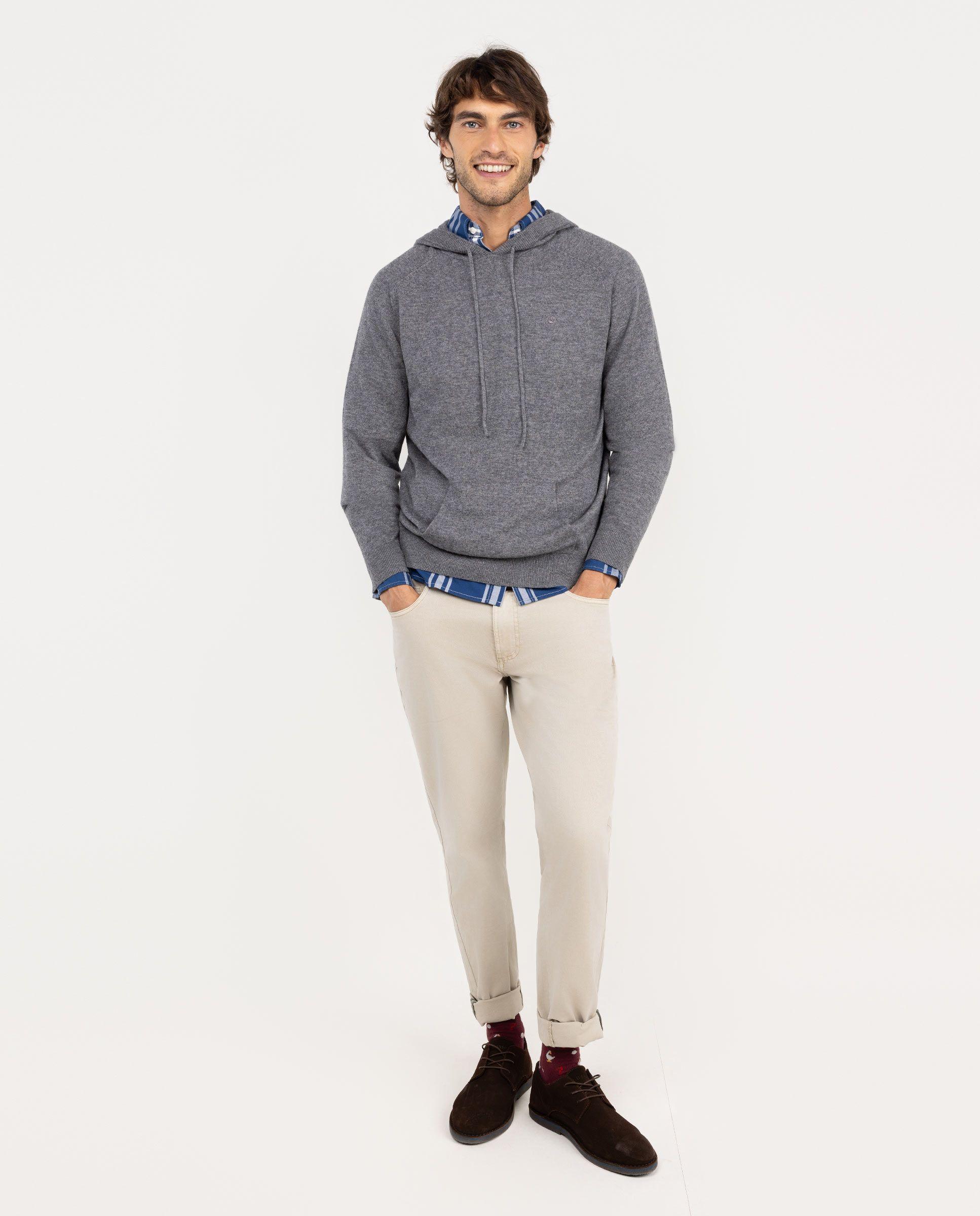 Jersey Capucha Lana Gris HOMBRE OI 25-0