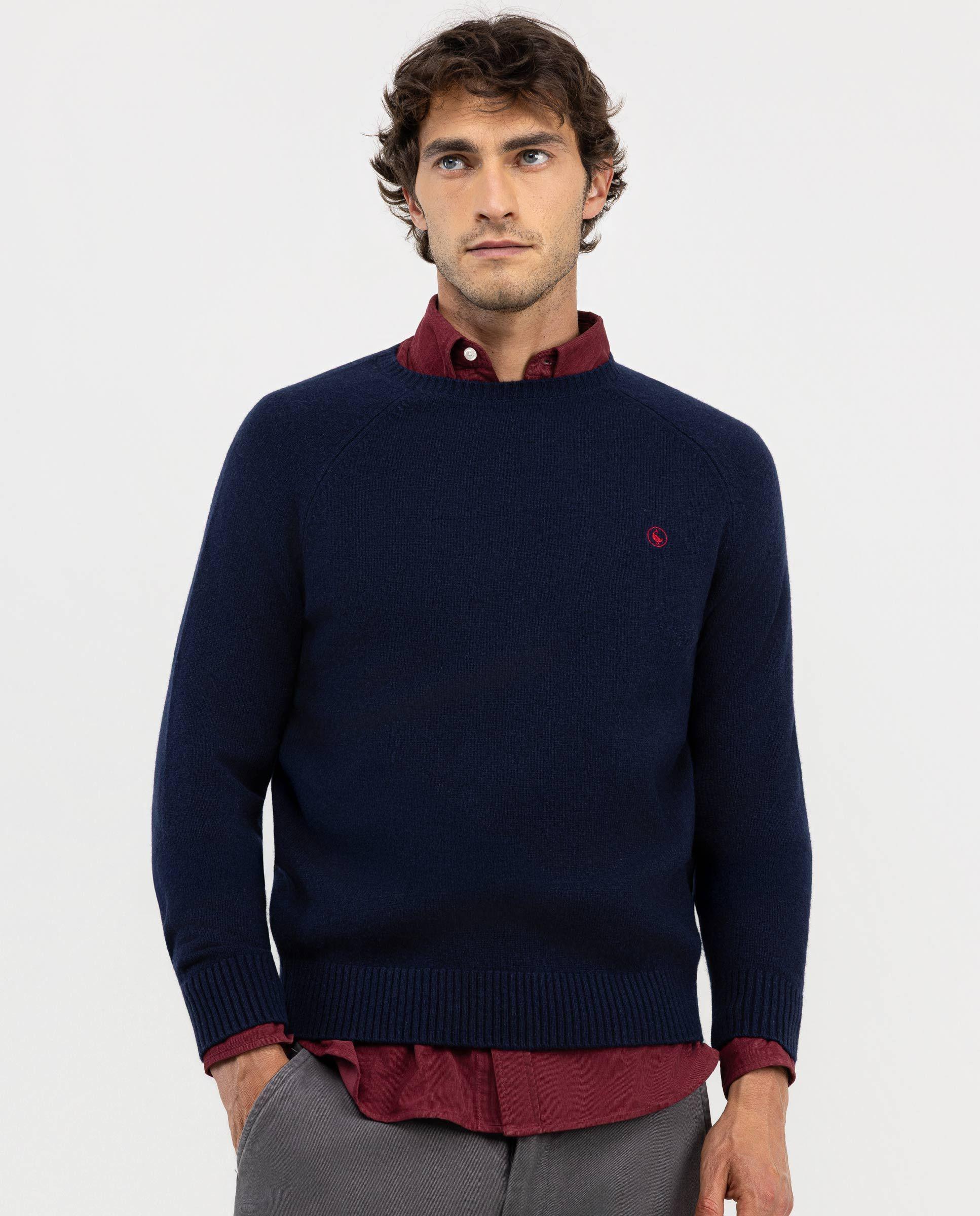 Jersey Merino Cuello Caja Marino HOMBRE OI 25-1