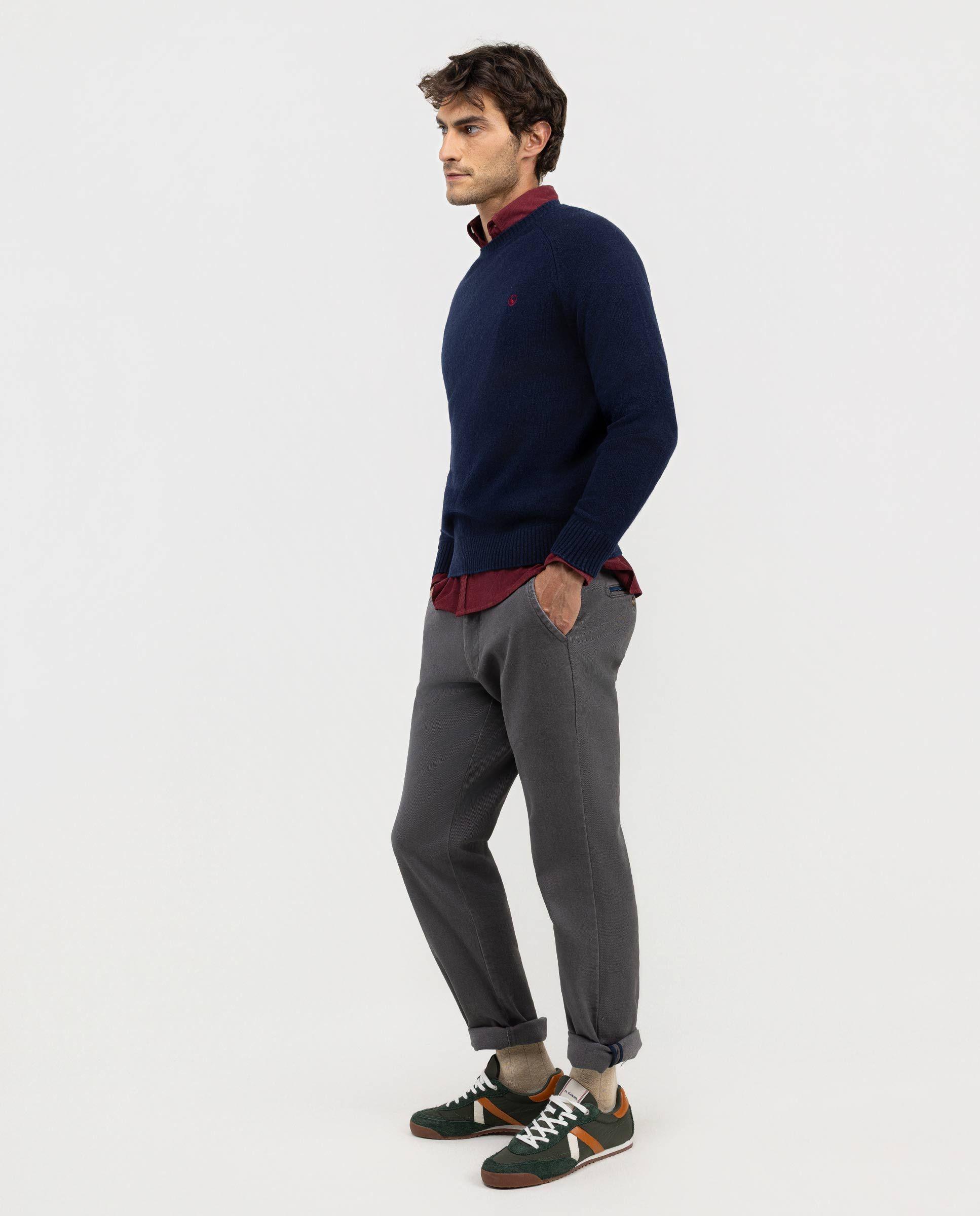 Jersey Merino Cuello Caja Marino HOMBRE OI 25-2