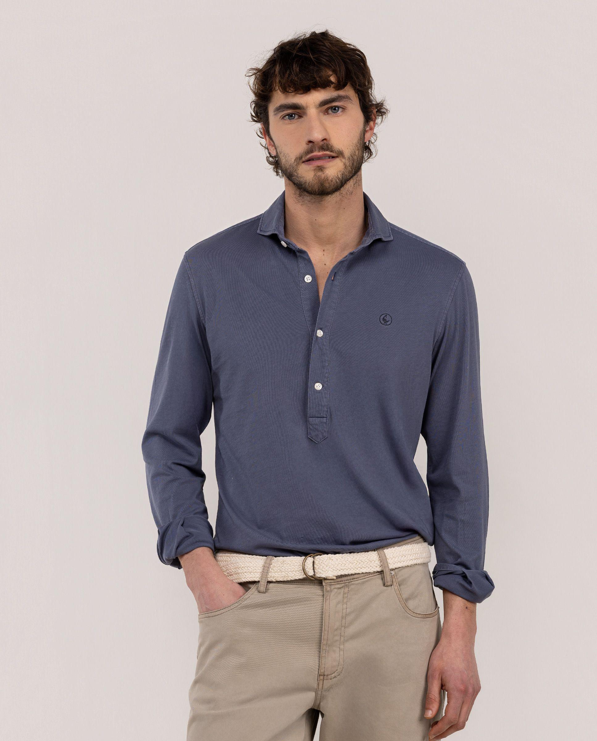 Camisa Polera Single Jersey Marino HOMBRE PV 26-0