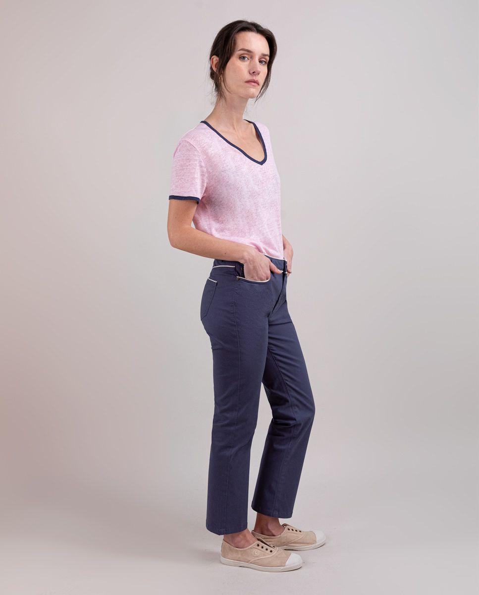 Camiseta Lino Rosa MUJER PV 25-2