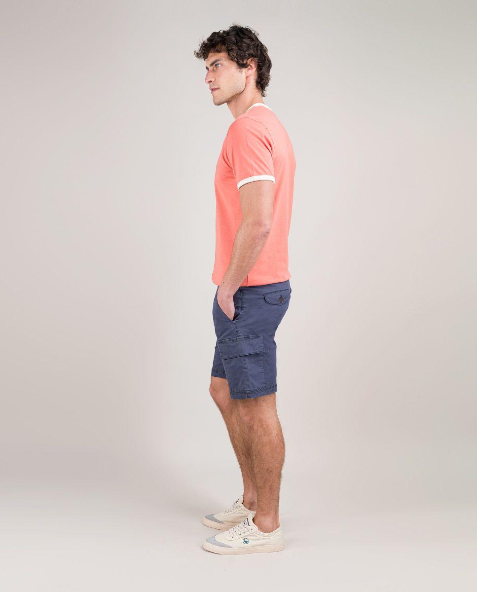 Bermuda Cargo Elástico Garment Dyed Marino HOMBRE PV 25-2