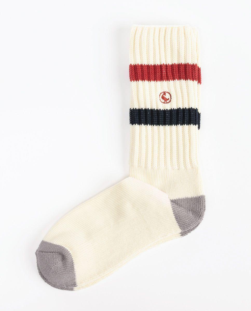 Calcetín Algodón Retro Crudo Rojo UNISEX PV 26-1