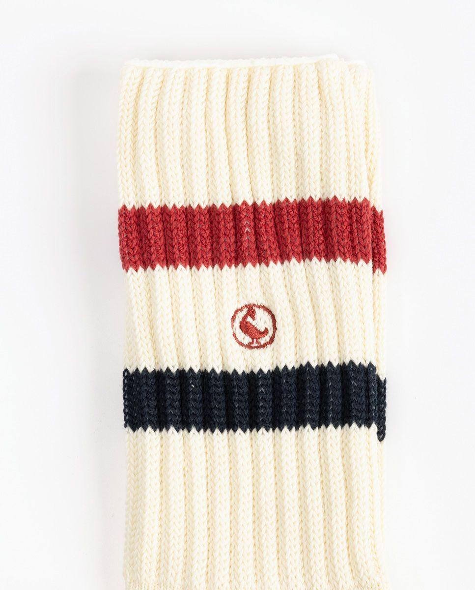 Calcetín Algodón Retro Crudo Rojo UNISEX PV 26-2