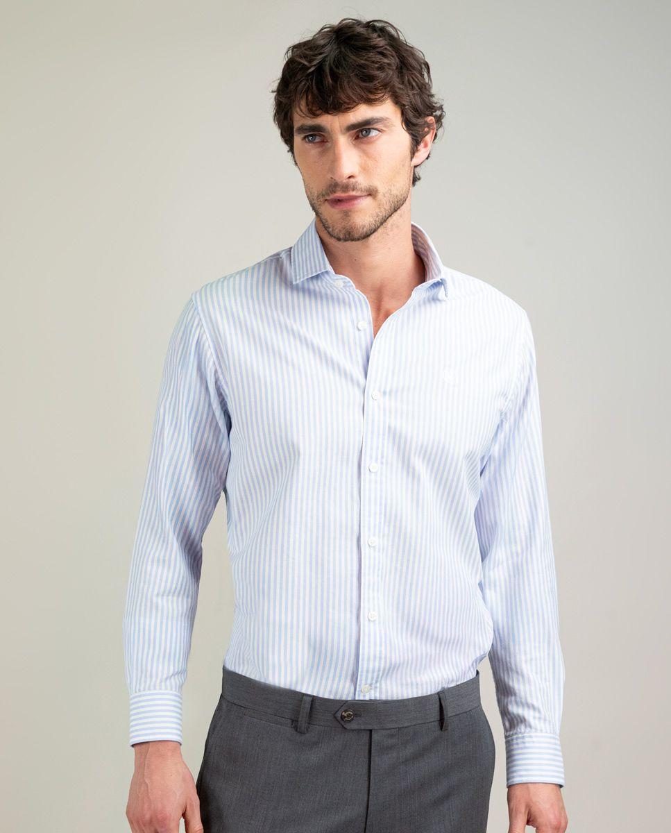 Camisa Pin Point Raya Kodak Celeste HOMBRE PV 25-0