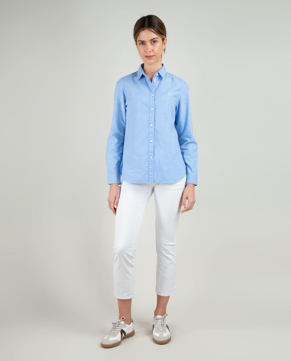 Camisa Algodón Garment Dyed Azul MUJER PV 25-2