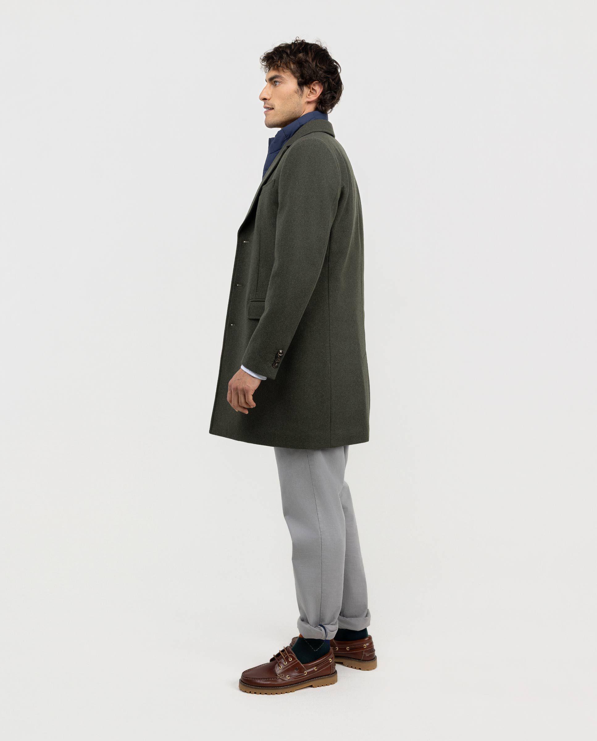 Abrigo Paño Liso Verde HOMBRE OI 25-2