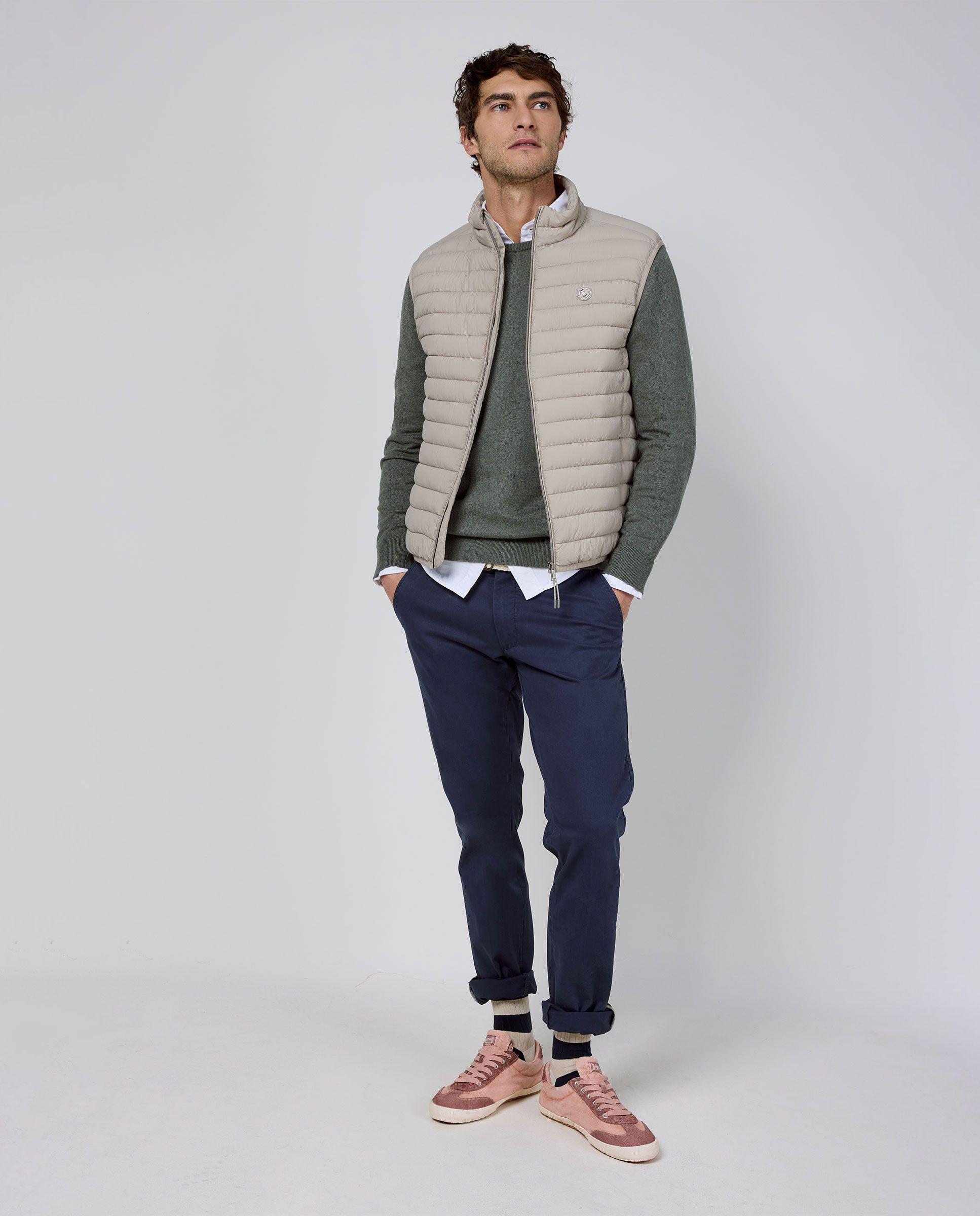 Chaleco Básico Acolchado Beige HOMBRE PV 26-0