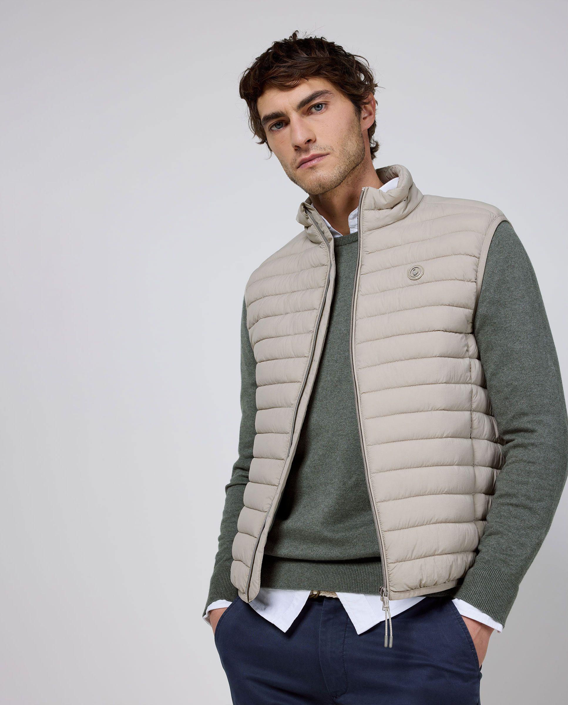 Chaleco Básico Acolchado Beige HOMBRE PV 26-2