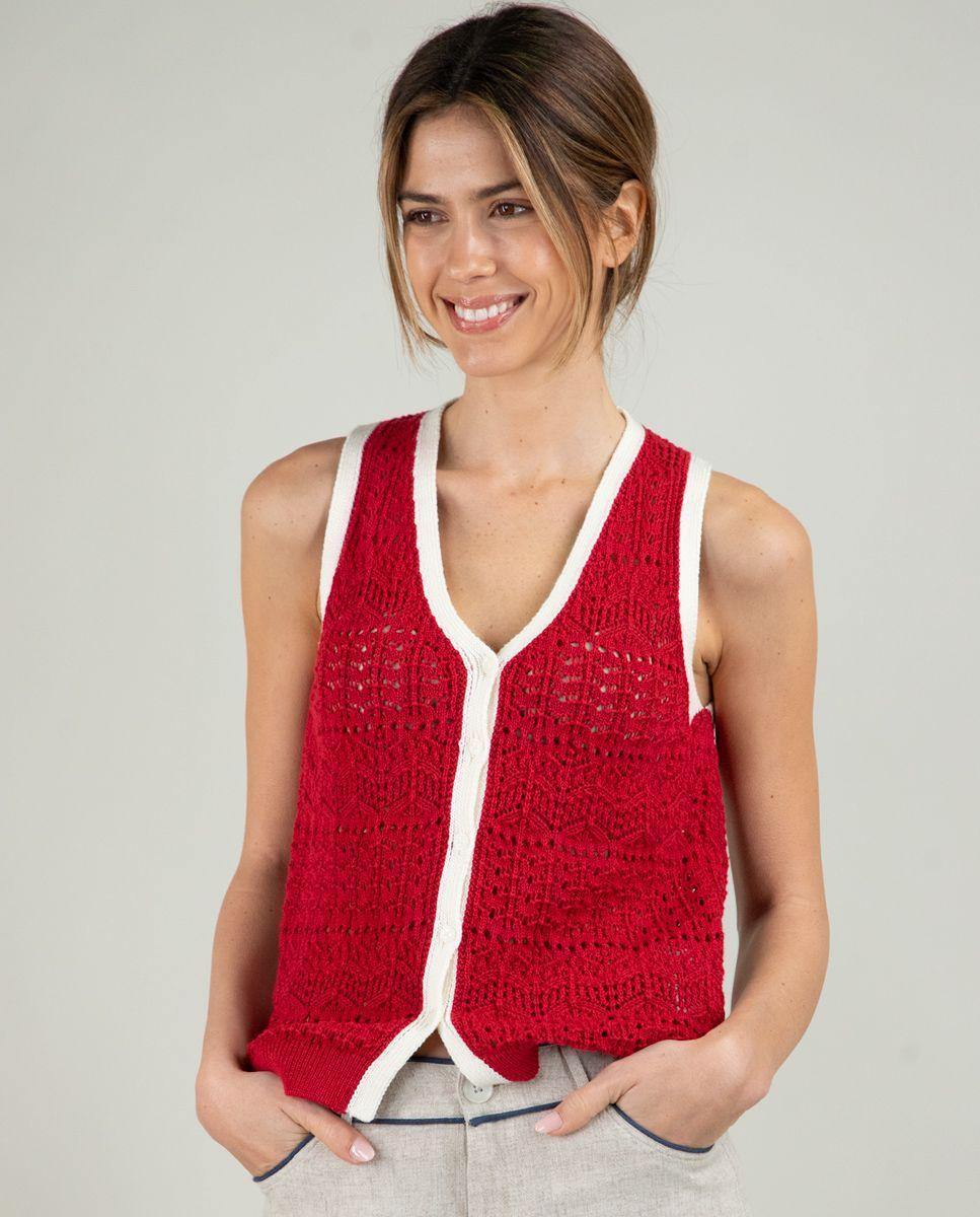 Chaleco Punto Rojo MUJER PV 25-1