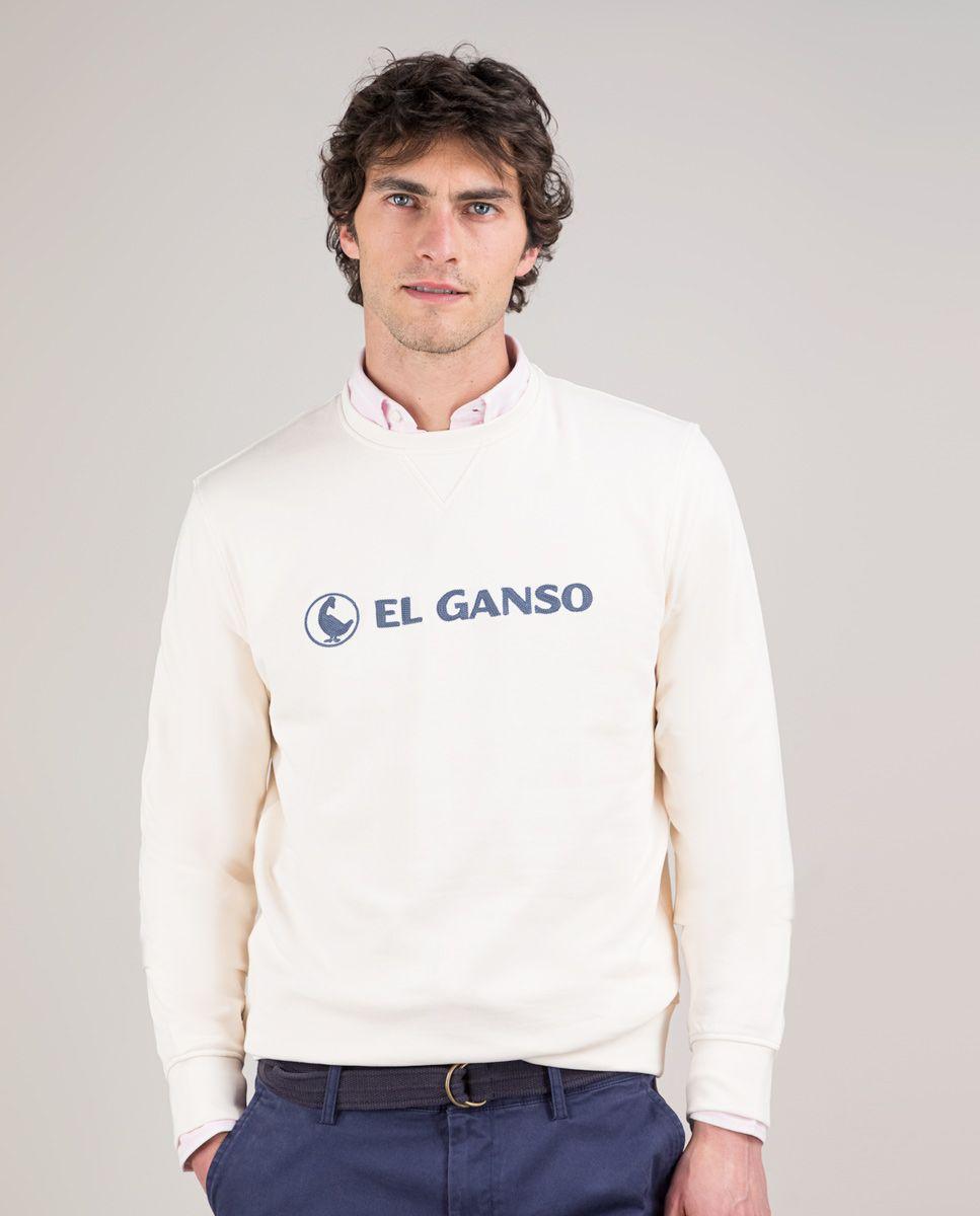 Sudadera Cuello Caja Bordado Crudo HOMBRE PV 25-0