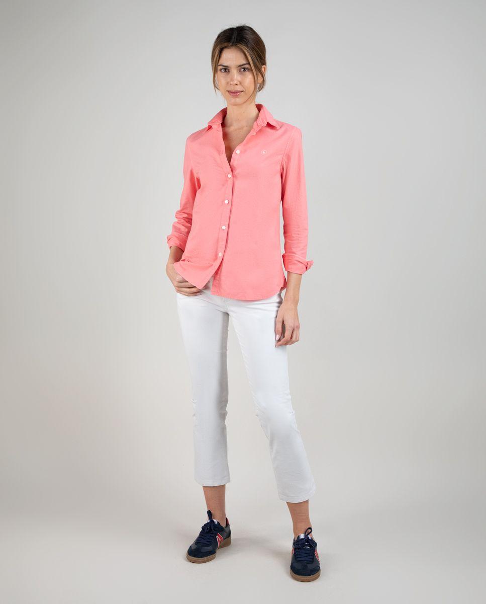 Camisa Algodón Garment Dyed Coral MUJER PV 25-1