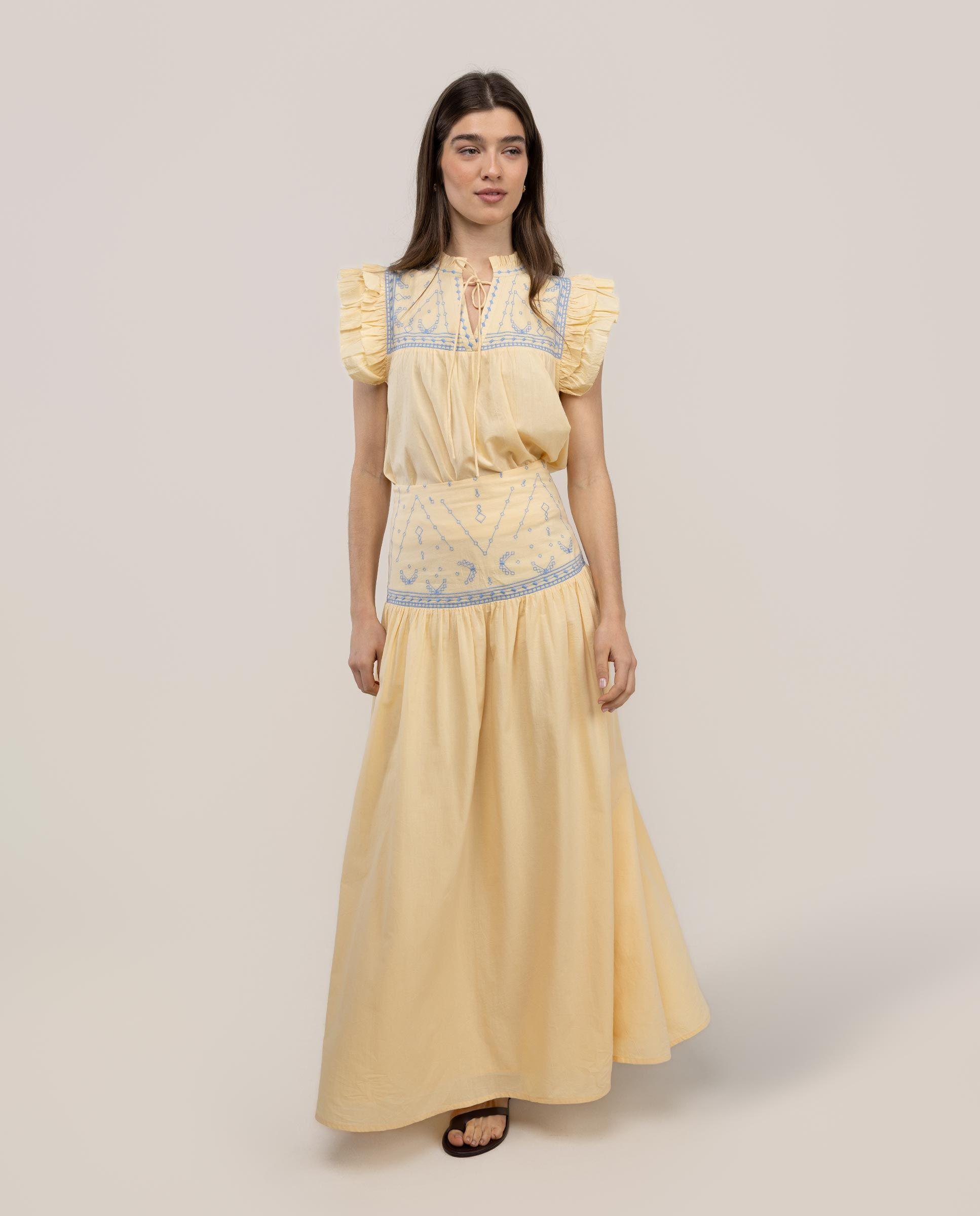 Blusa Alice Bordados Amarilla MUJER PV 26-0