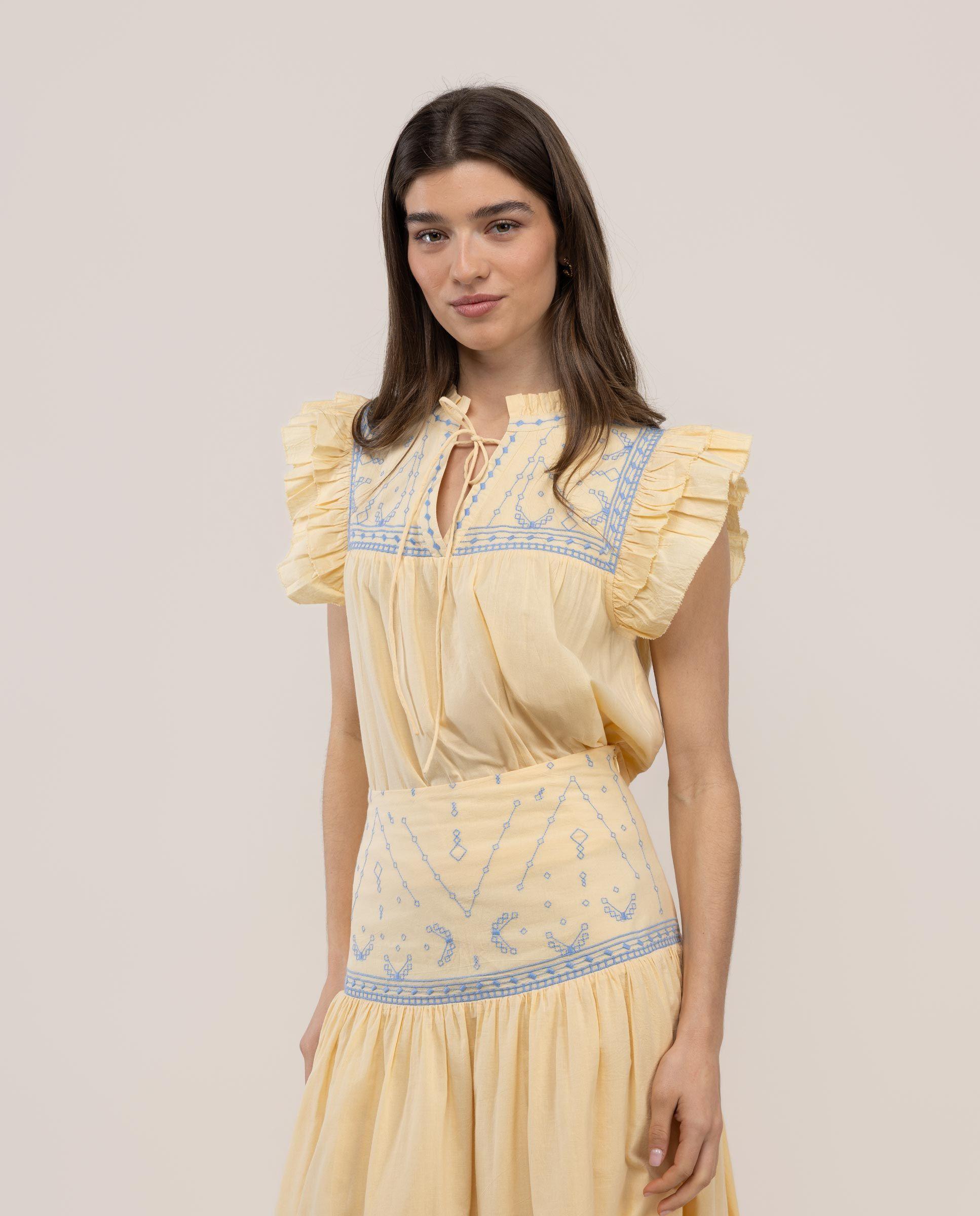 Blusa Alice Bordados Amarilla MUJER PV 26-2