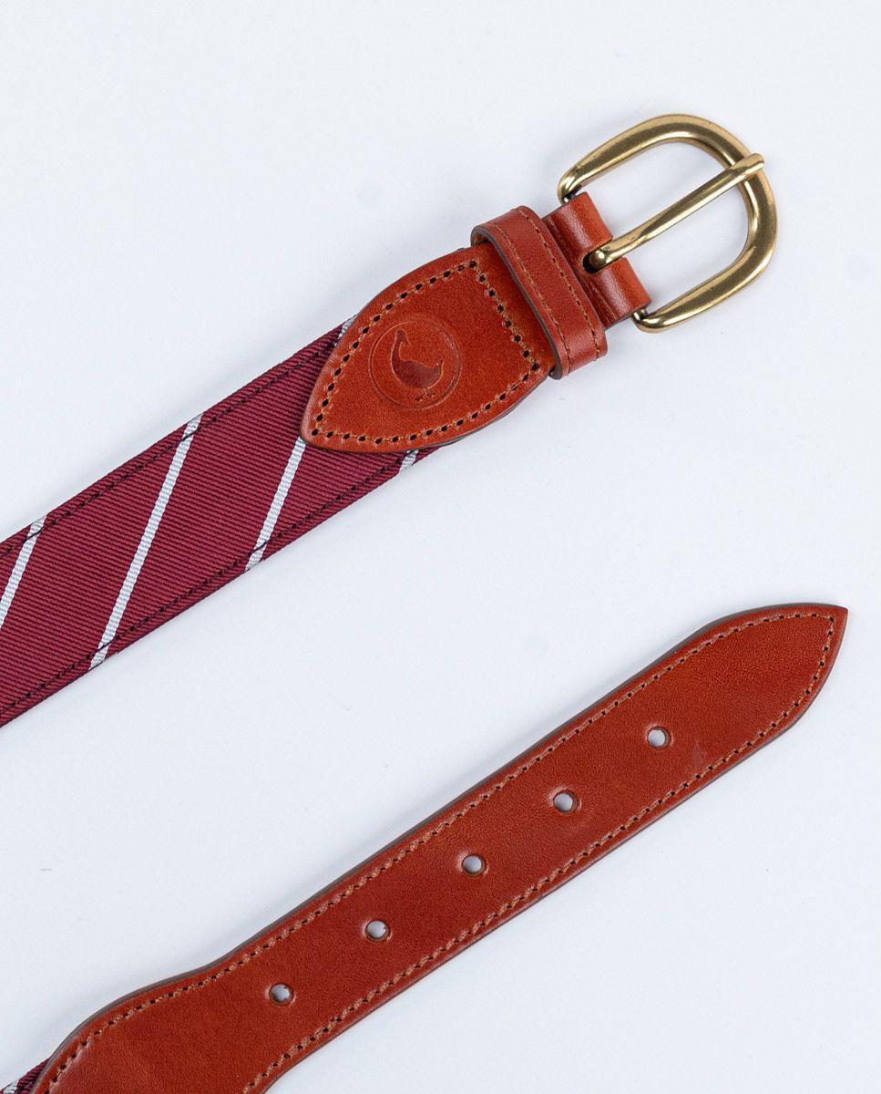 Cinturón Rayas Corbatero Granate-1