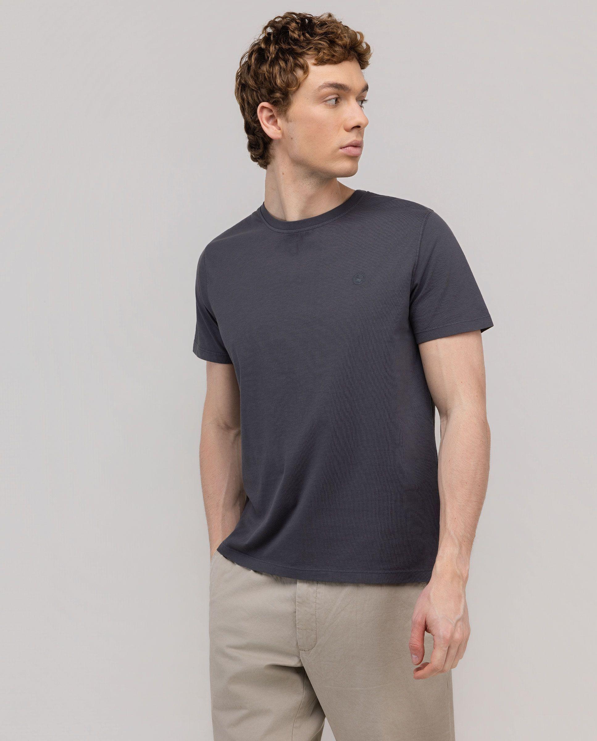 Camiseta Básica Garment Dyed Gris Antracita HOMBRE PV 26-2