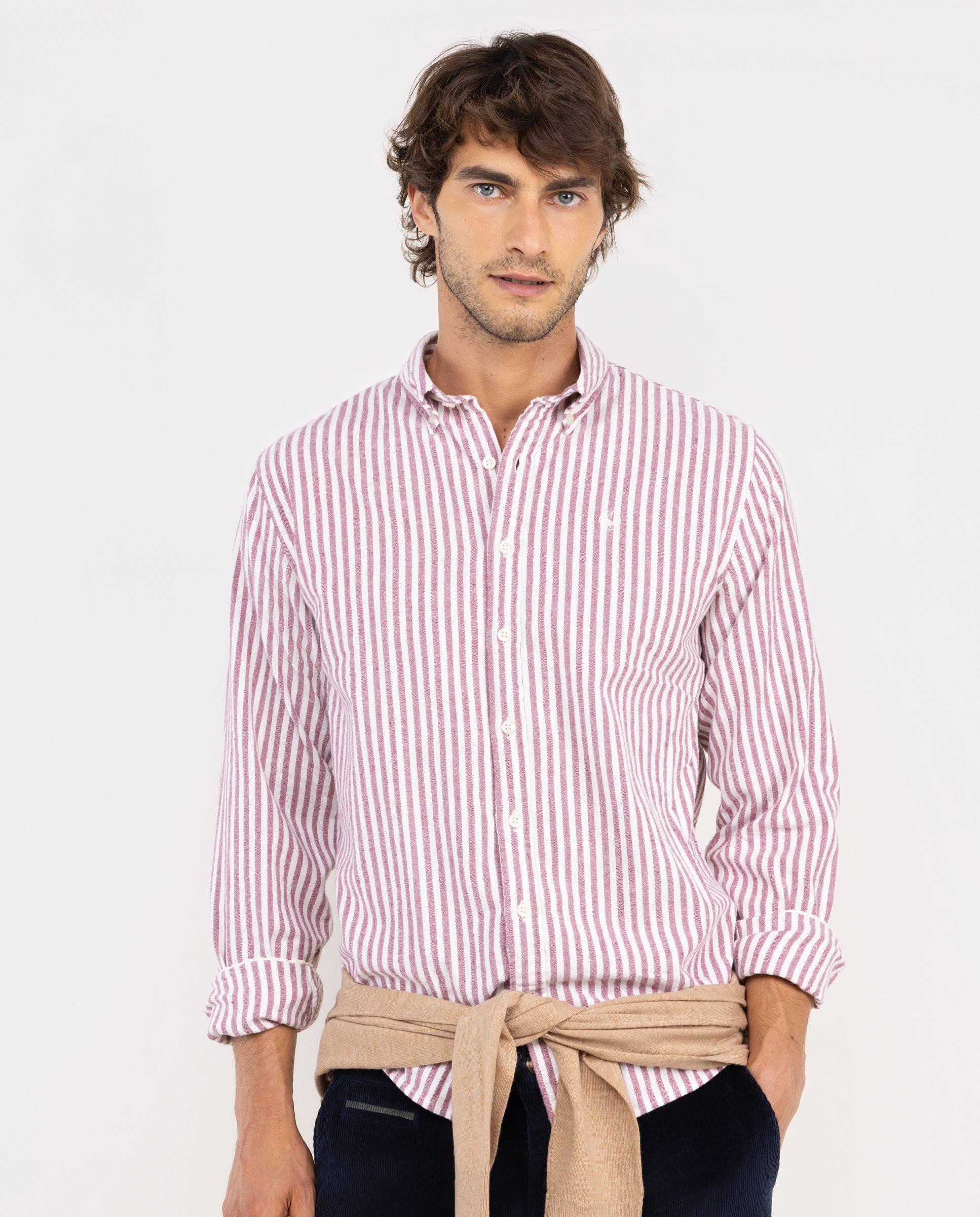 Camisa Franela Crudo Raya Kodak Roja HOMBRE OI 25-0