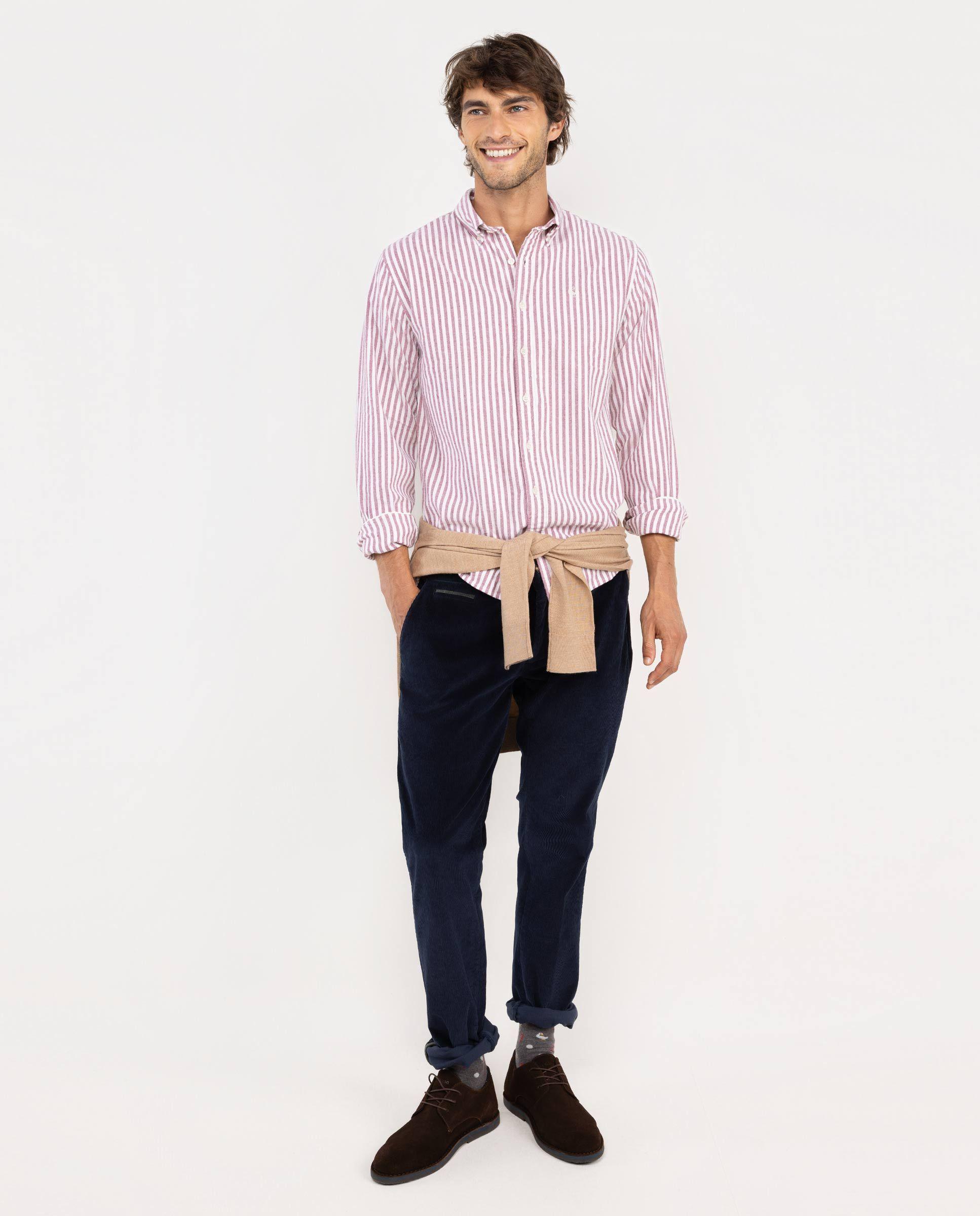 Camisa Franela Crudo Raya Kodak Roja HOMBRE OI 25-1