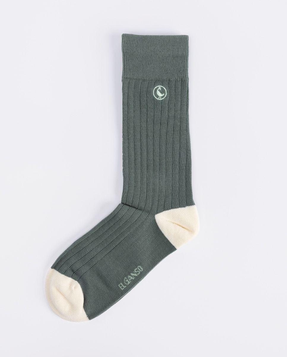 Calcetín Algodón Canalé Kaki UNISEX PV 26-2