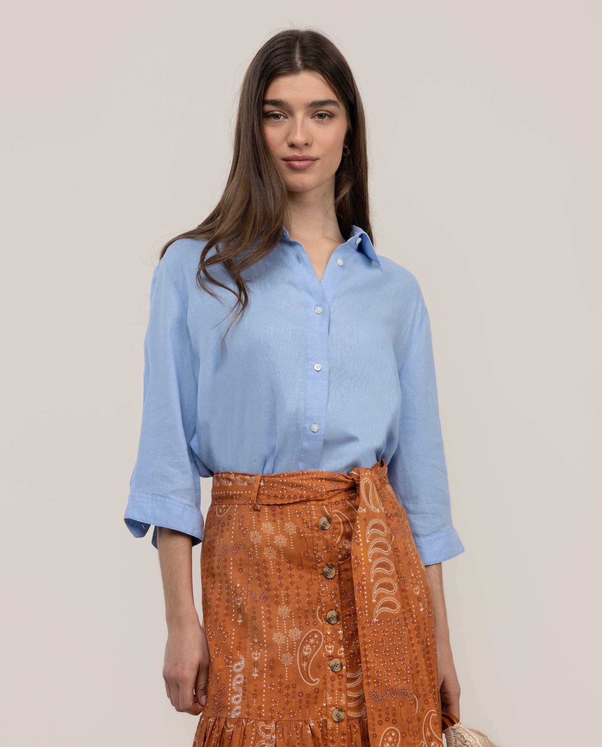 Camisa Vera Lino Azul MUJER PV 26-1