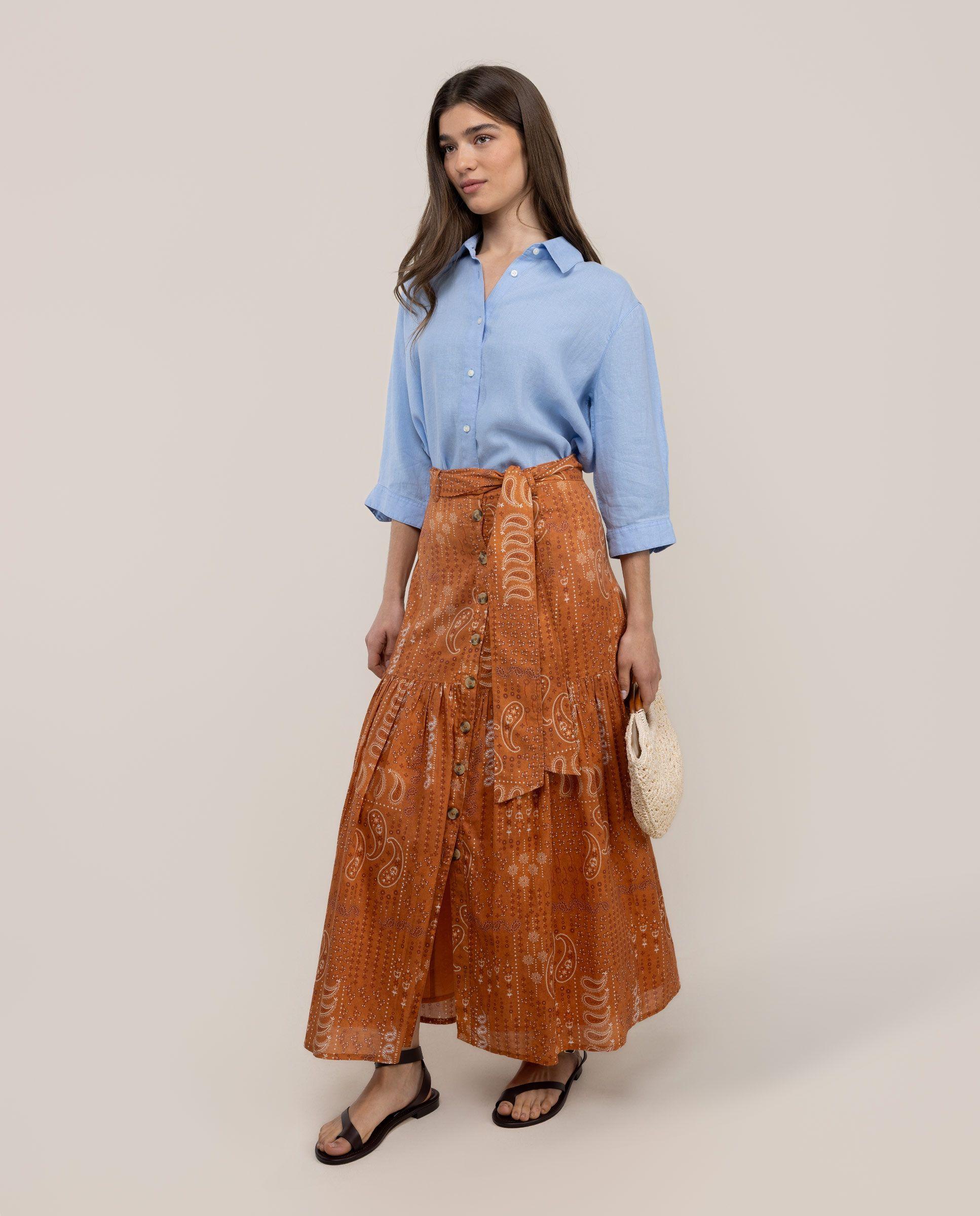 Camisa Vera Lino Azul MUJER PV 26-2