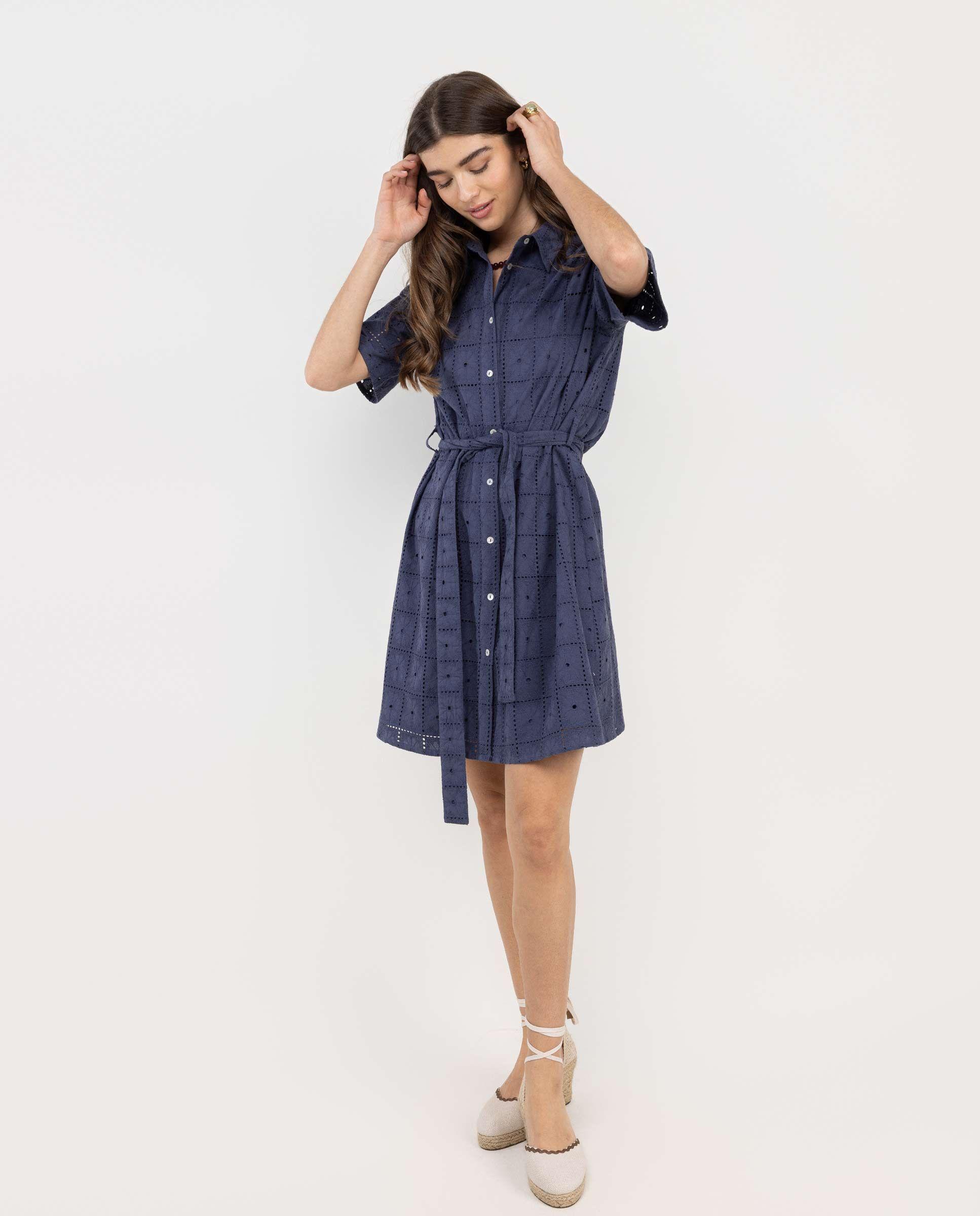 Vestido Margaret Bordados Azul MUJER PV 26-2