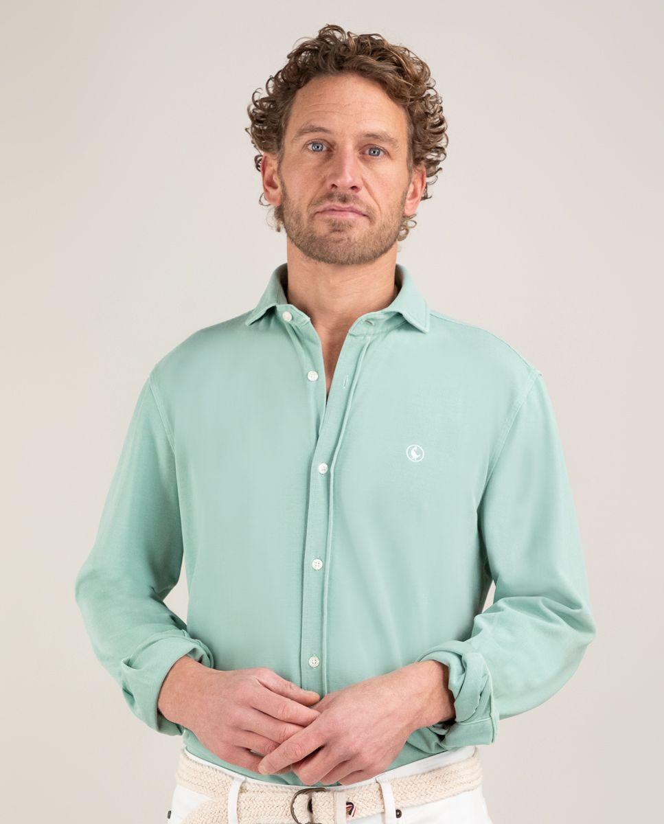 Camisa Piqué Verde HOMBRE PV 25-0