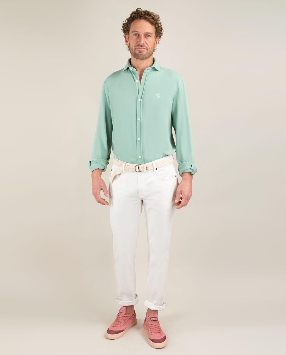 Camisa Piqué Verde HOMBRE PV 25-1