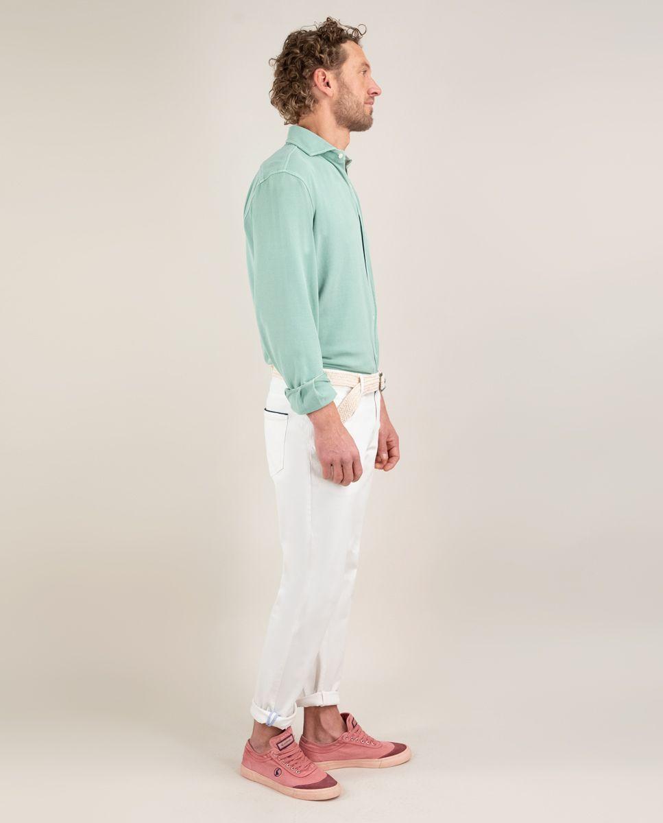 Camisa Piqué Verde HOMBRE PV 25-2