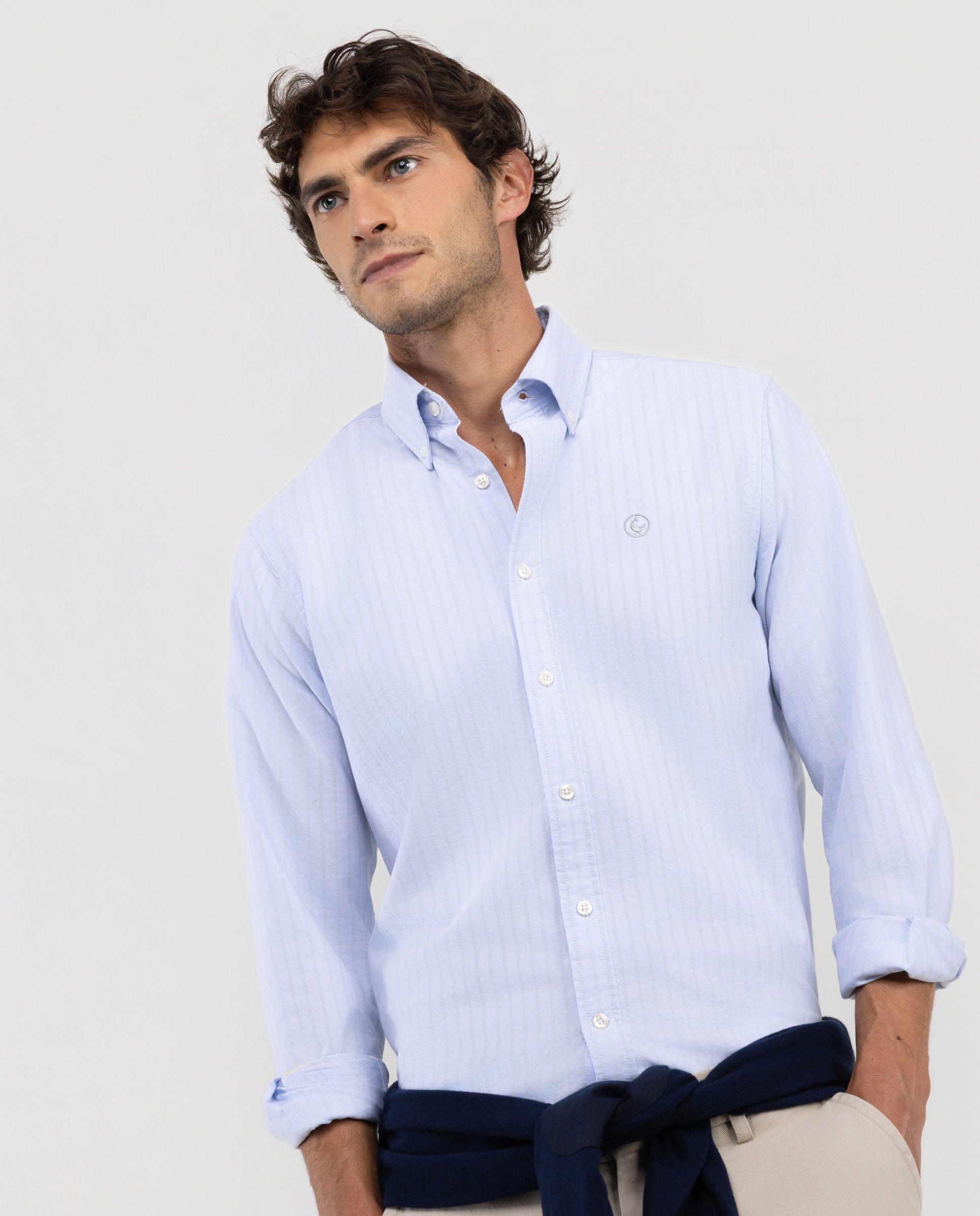 Camisa Raya Butcher Oxford Celeste HOMBRE OI 25-2