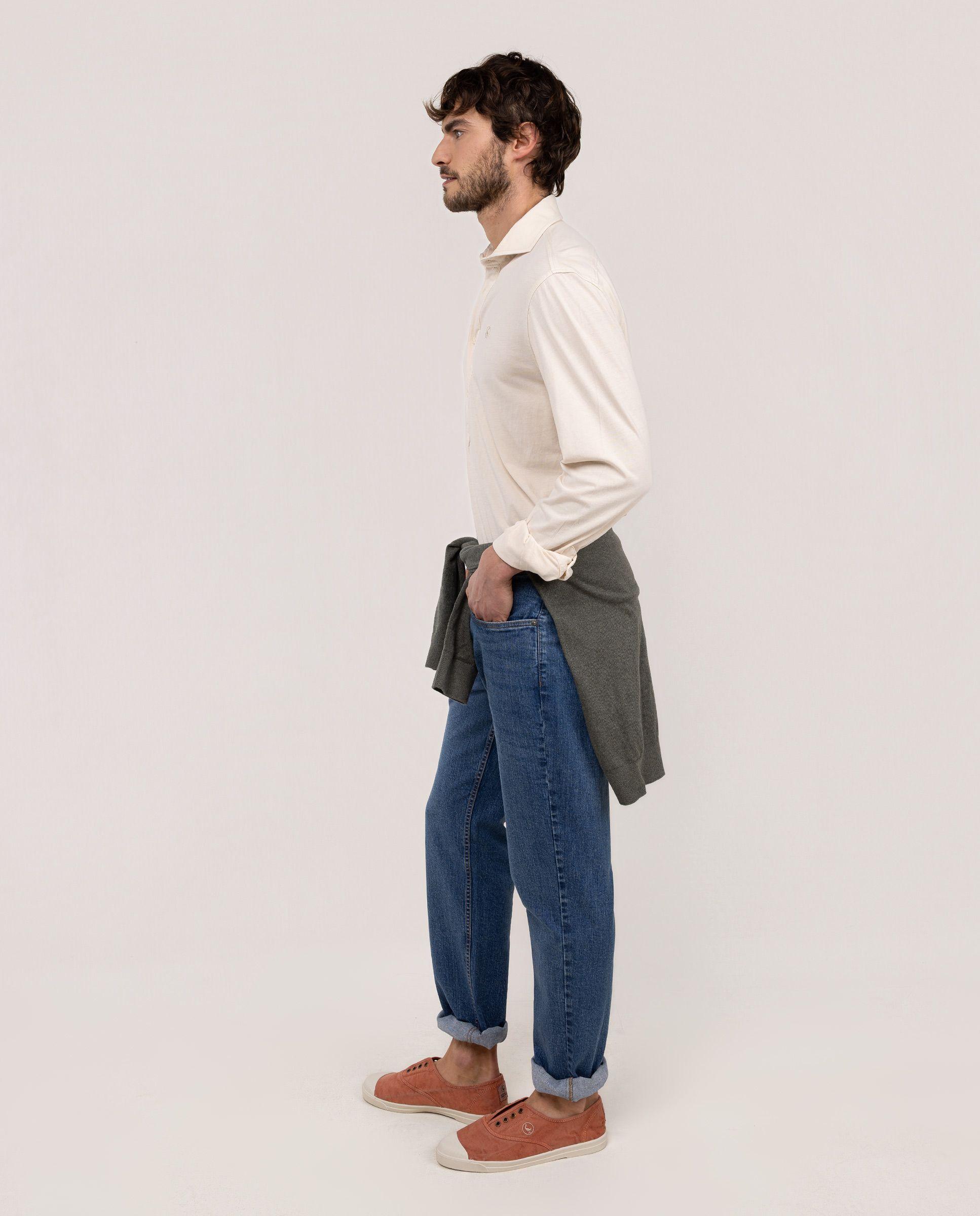 Camisa Polera Single Jersey Beige HOMBRE PV 26-2