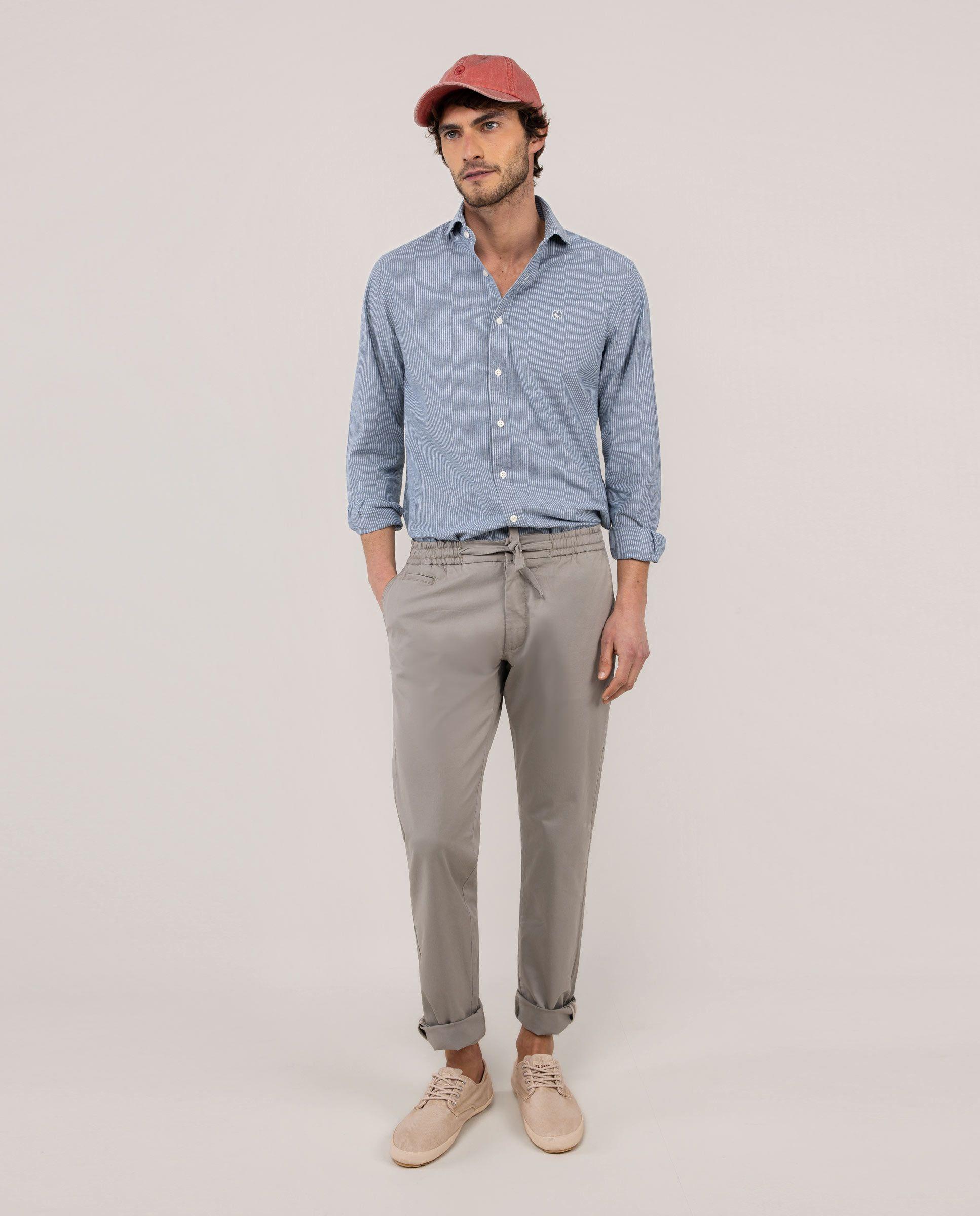 Camisa Denim Raya Bengal Fondo Azul HOMBRE PV 26-0
