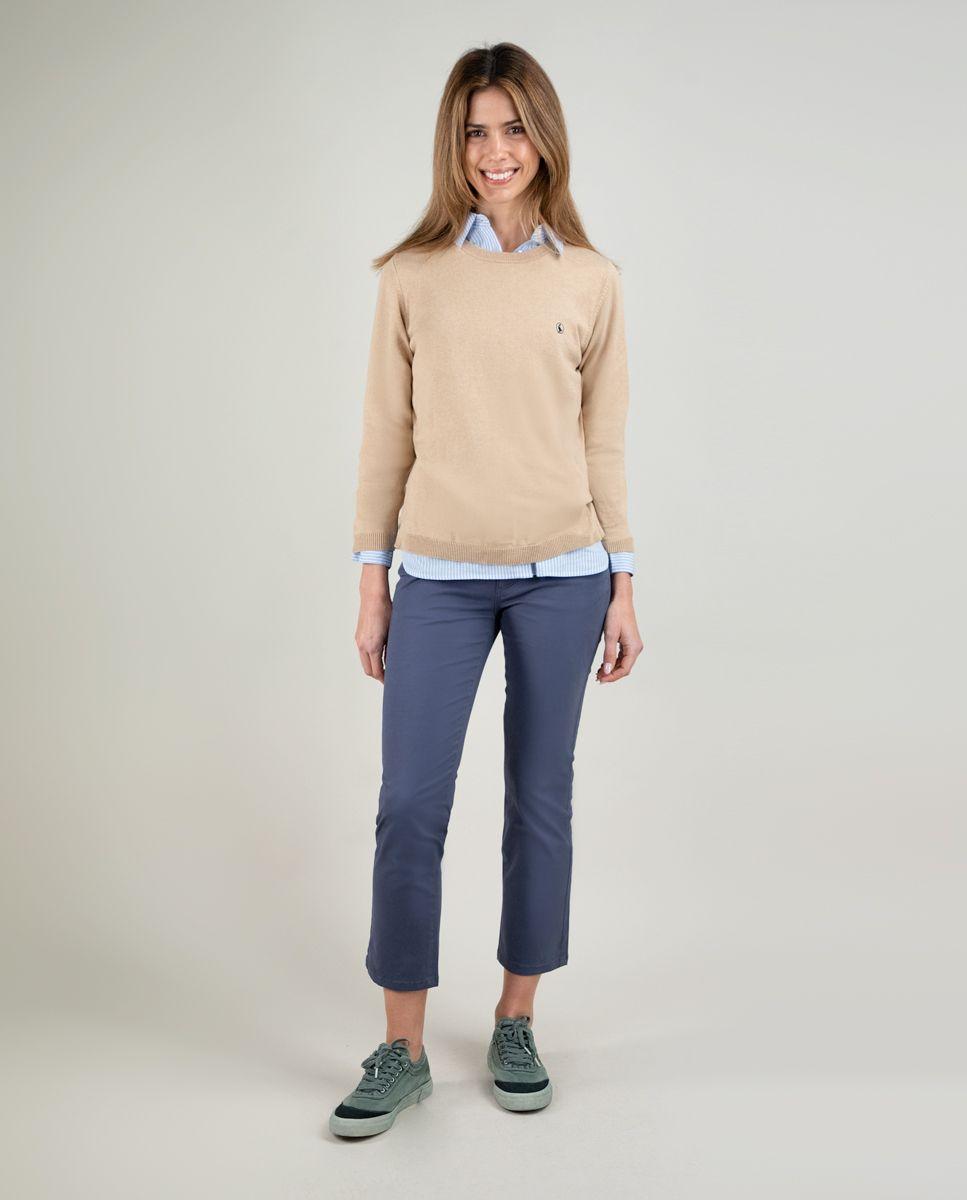 Jersey Cuello Redondo Camel MUJER PV 25-1