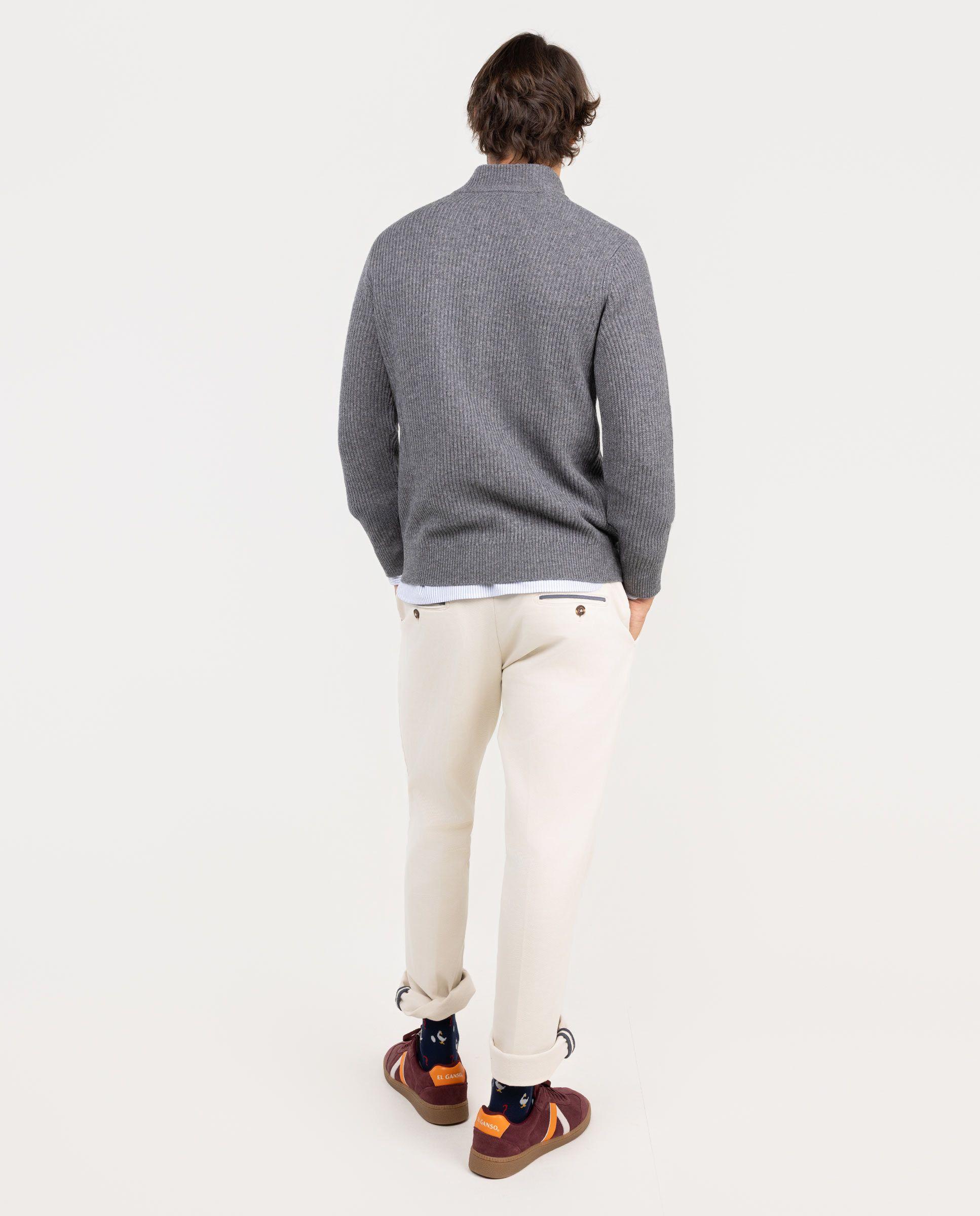 Jersey Cuello Camionero Lana Gris HOMBRE OI 25-2