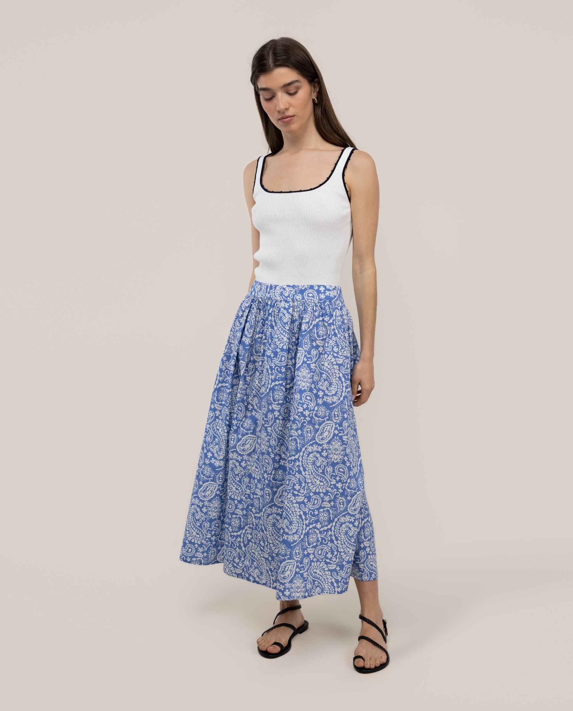 Falda Florence Estampado Azul MUJER PV 26-0