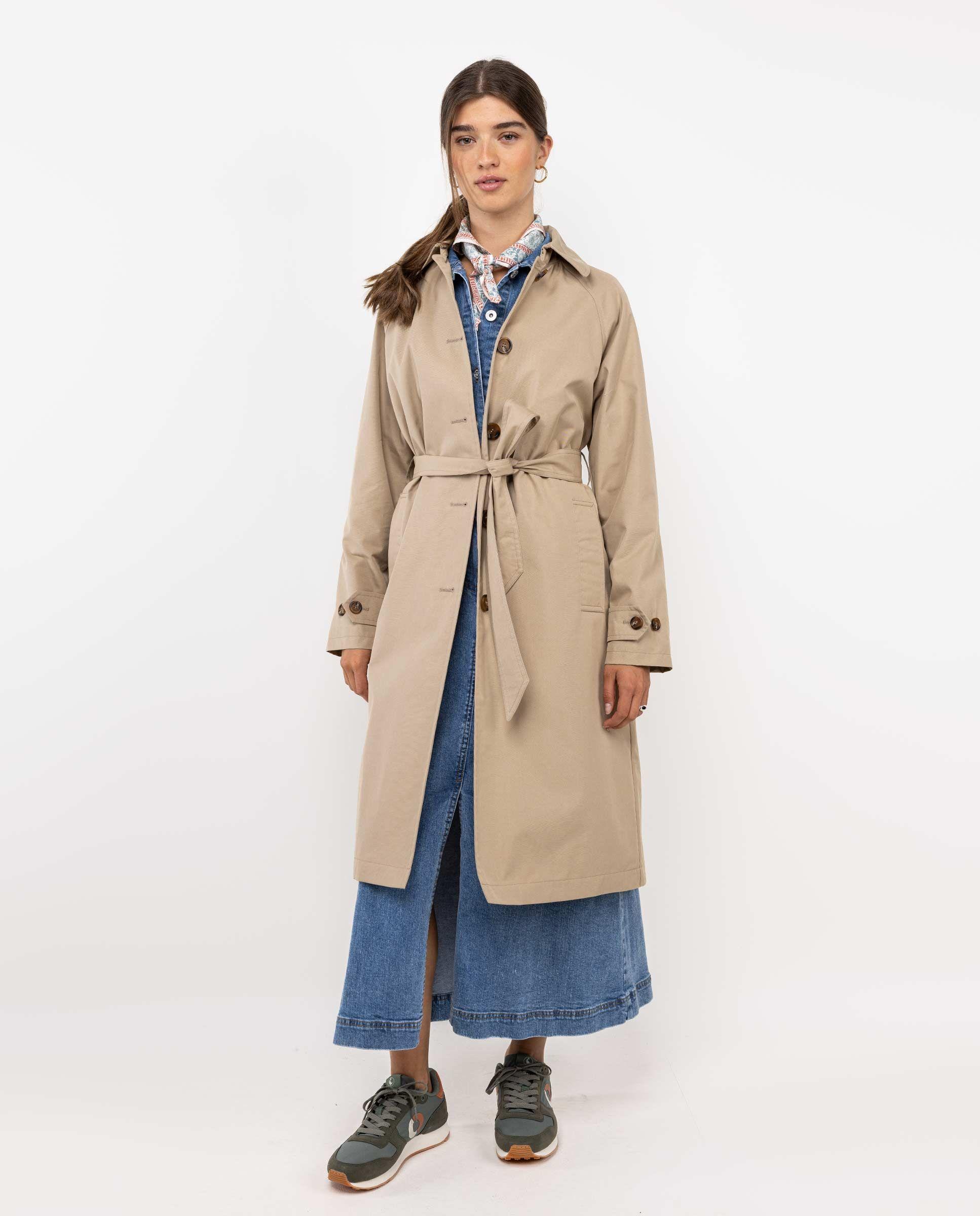 Gabardina Algodón Beige MUJER OI 25-0