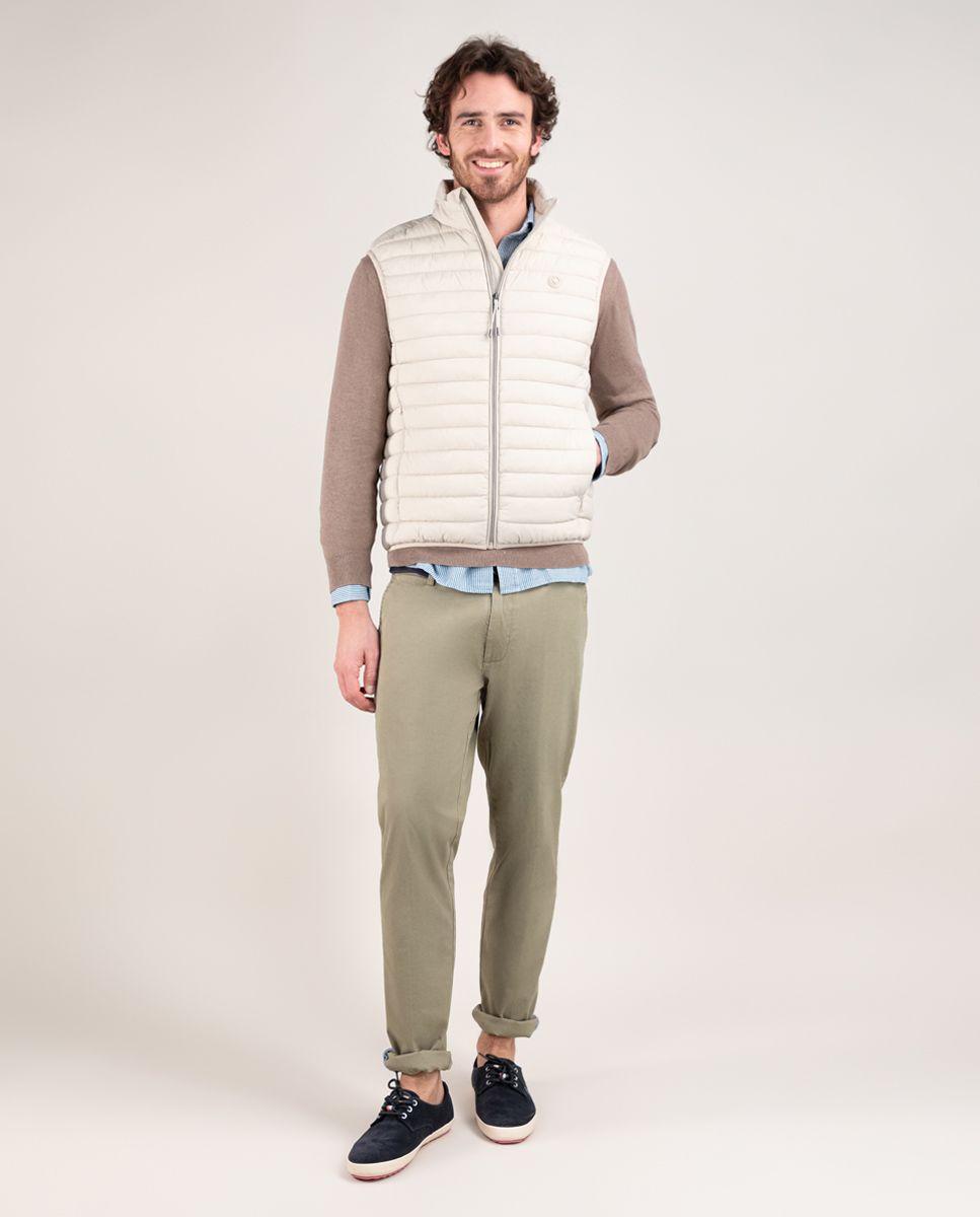 Chaleco Acolchado Básico Beige HOMBRE PV 25-1